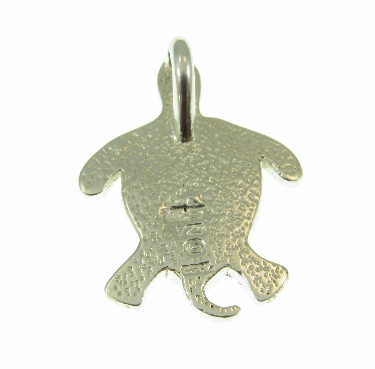 Solid 925 Sterling Silver Aboriginal Turtle Slide Pendant, Choose Blue Enamal Accents, Turtle Spirit Animal Protection