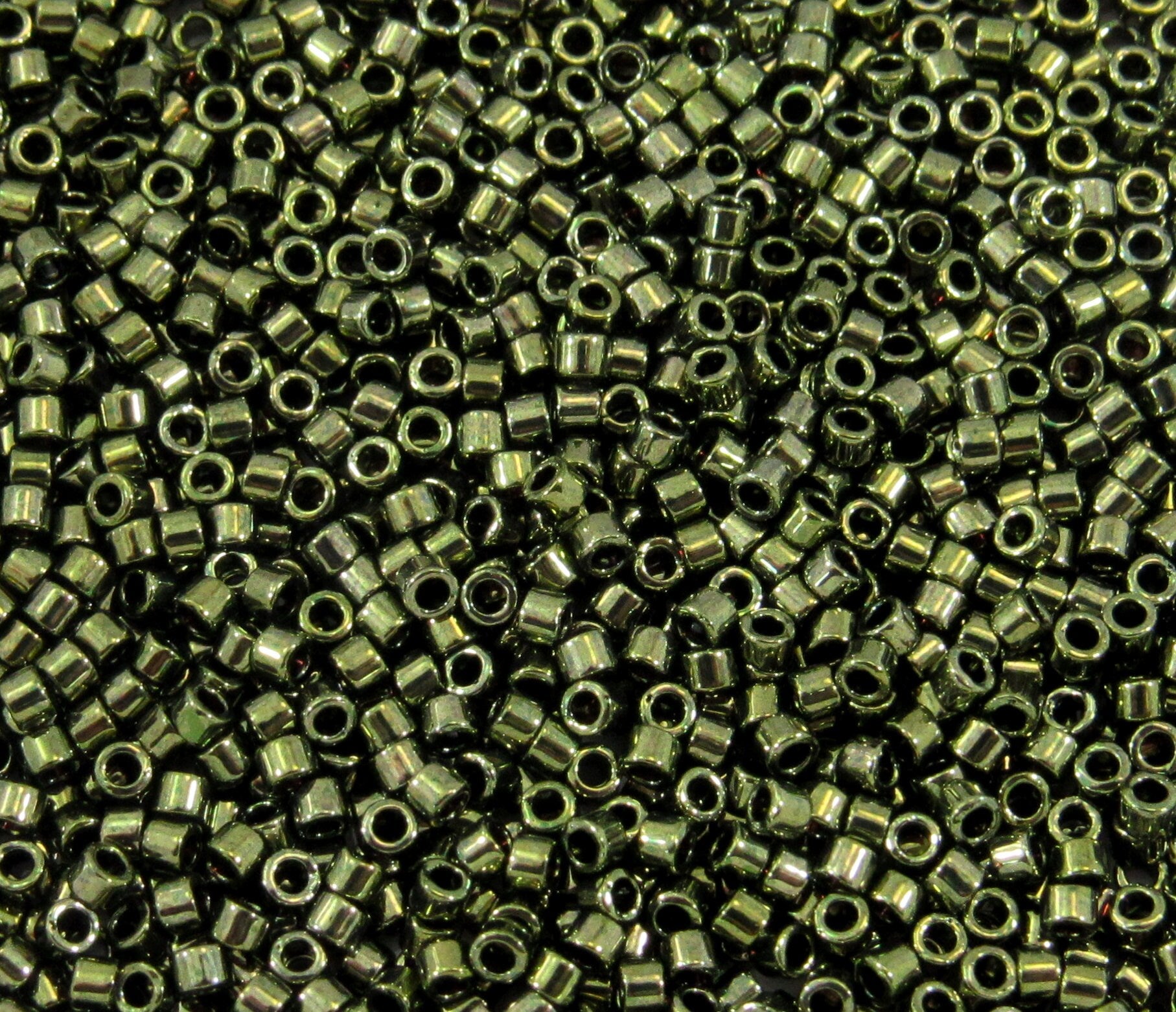 DB0011 11/0 Miyuki Metallic Olive Delica Seed Beads, 5 Grams Tube, 25 Grams Bag, DB11, DB-11 Japanese Glass Delicas for Jewelry Making