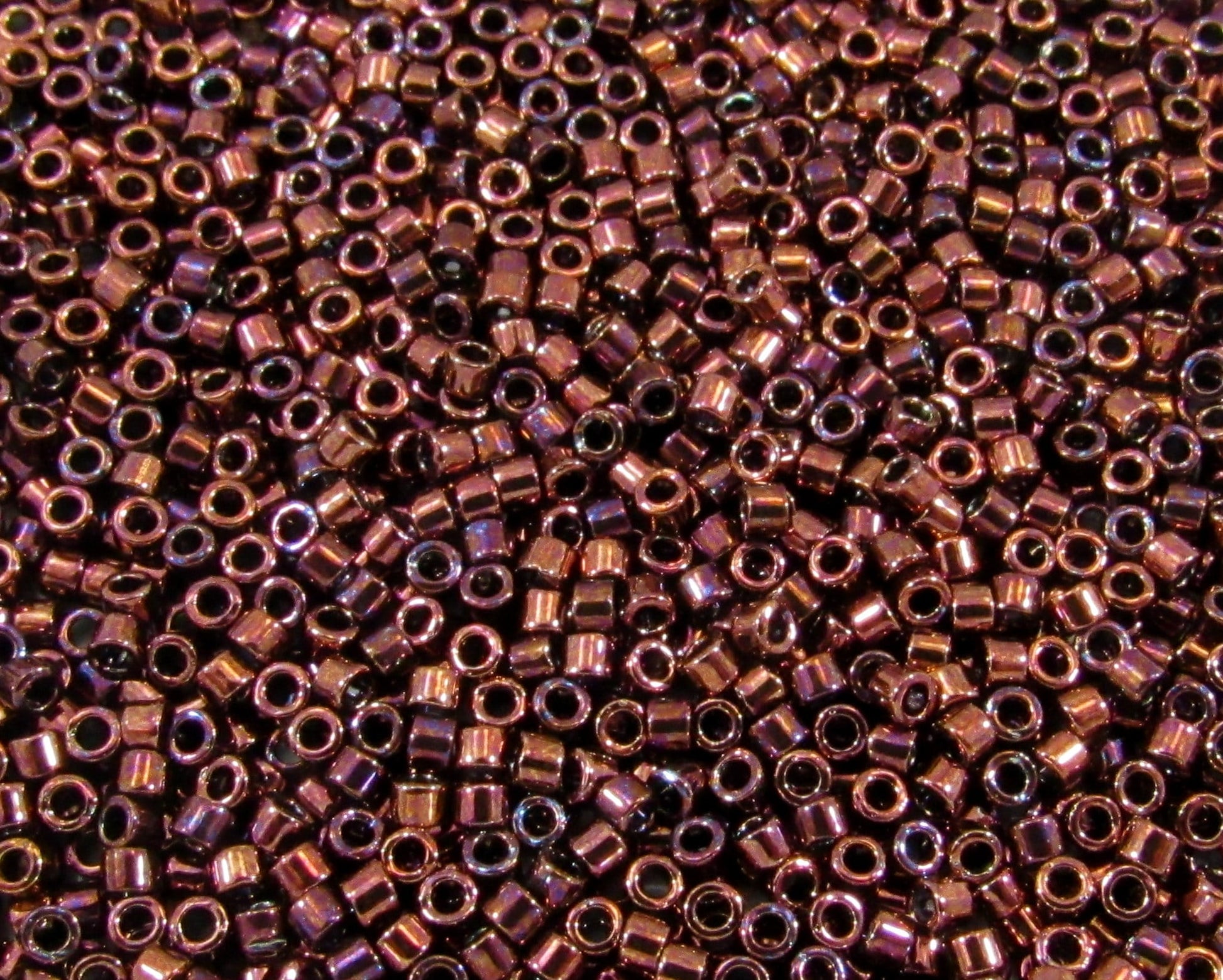 DB0012 11/0 Miyuki Metallic Dark Raspberry Delica Seed Beads, 5 Grams Tube, 25 Grams Bag, DB12, DB-0012 Japanese Glass Delicas for Jewelry