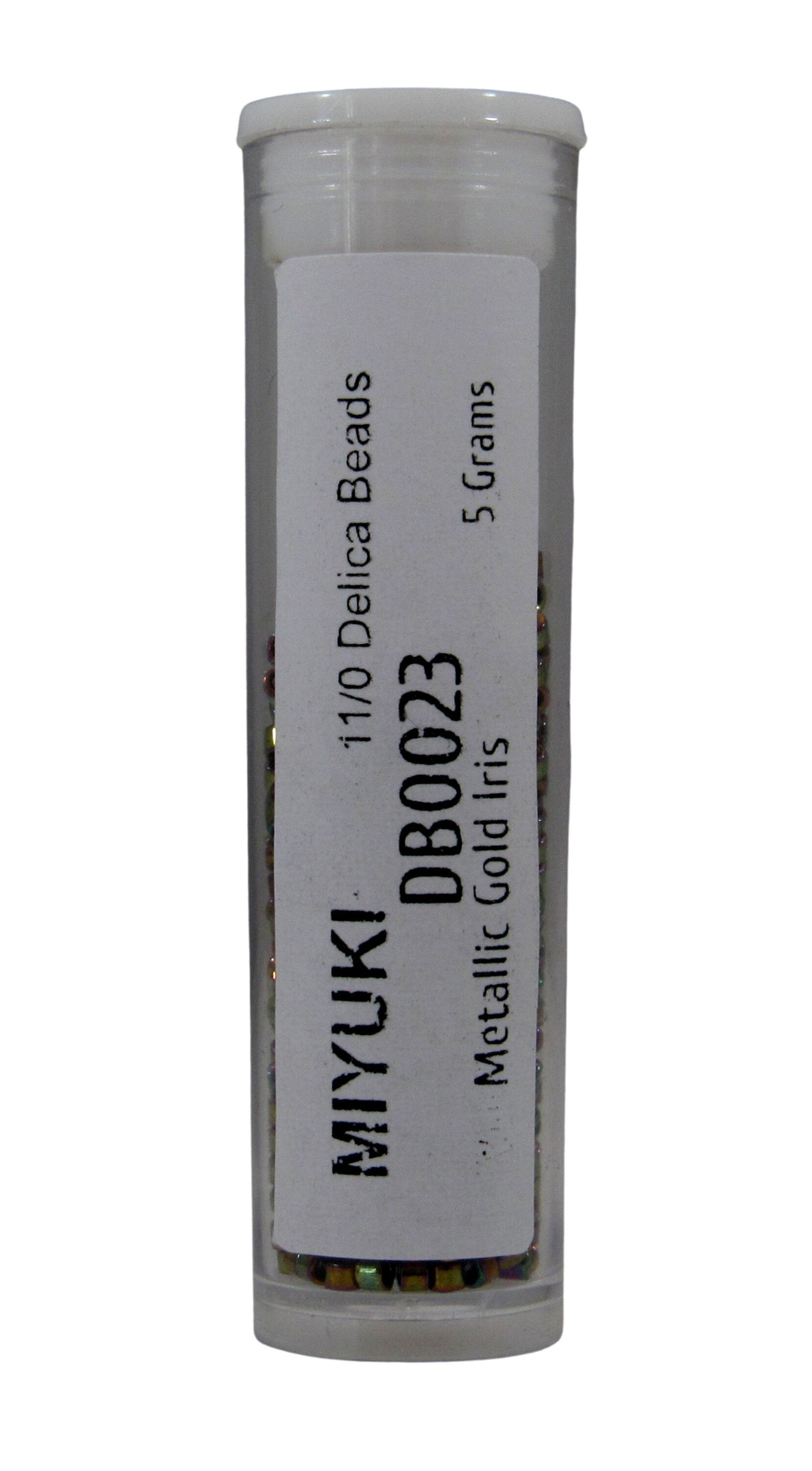 DB0023 11/0 Miyuki Metallic Gold Iris Delica Seed Beads, 5 Grams Tube, 25 Grams Bag, DB23, DB-0023 Japanese Glass Delicas for Jewelry Making