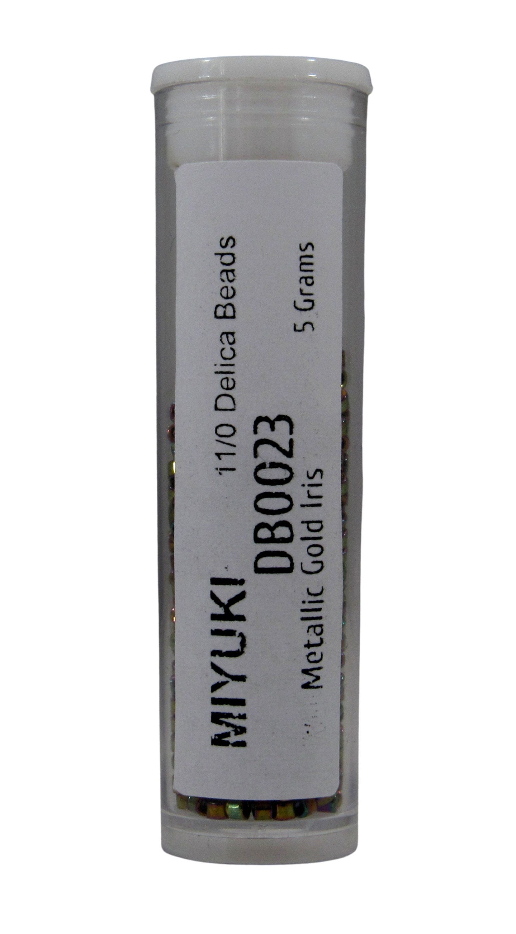 DB0023 11/0 Miyuki Metallic Gold Iris Delica Seed Beads, 5 Grams Tube, 25 Grams Bag, DB23, DB-0023 Japanese Glass Delicas for Jewelry Making