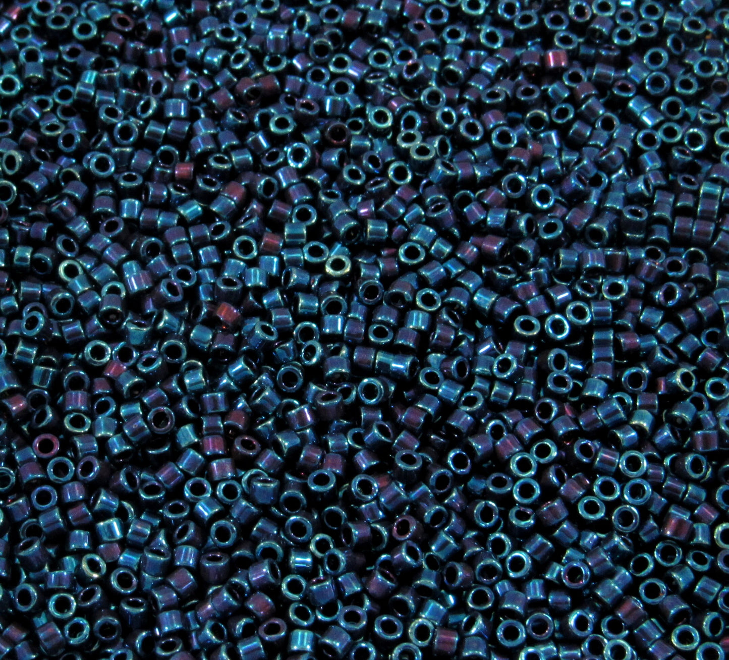 DB0025 11/0 Miyuki Metallic Blue Iris Delica Seed Beads, 5 Grams Tube, 25 Grams Bag, DB25, DB-0025 Japanese Glass Delicas for Jewelry Making
