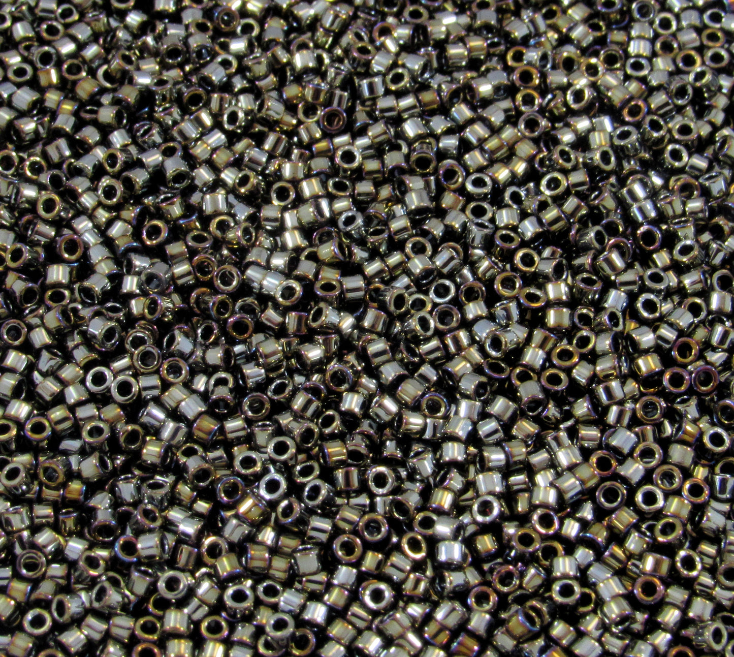 DB0026 11/0 Miyuki Metallic Steel Iris Delica Seed Beads, 5 Grams Tube, 25 Grams Bag DB26, DB-0026 Japanese Glass Delicas for Jewelry Making