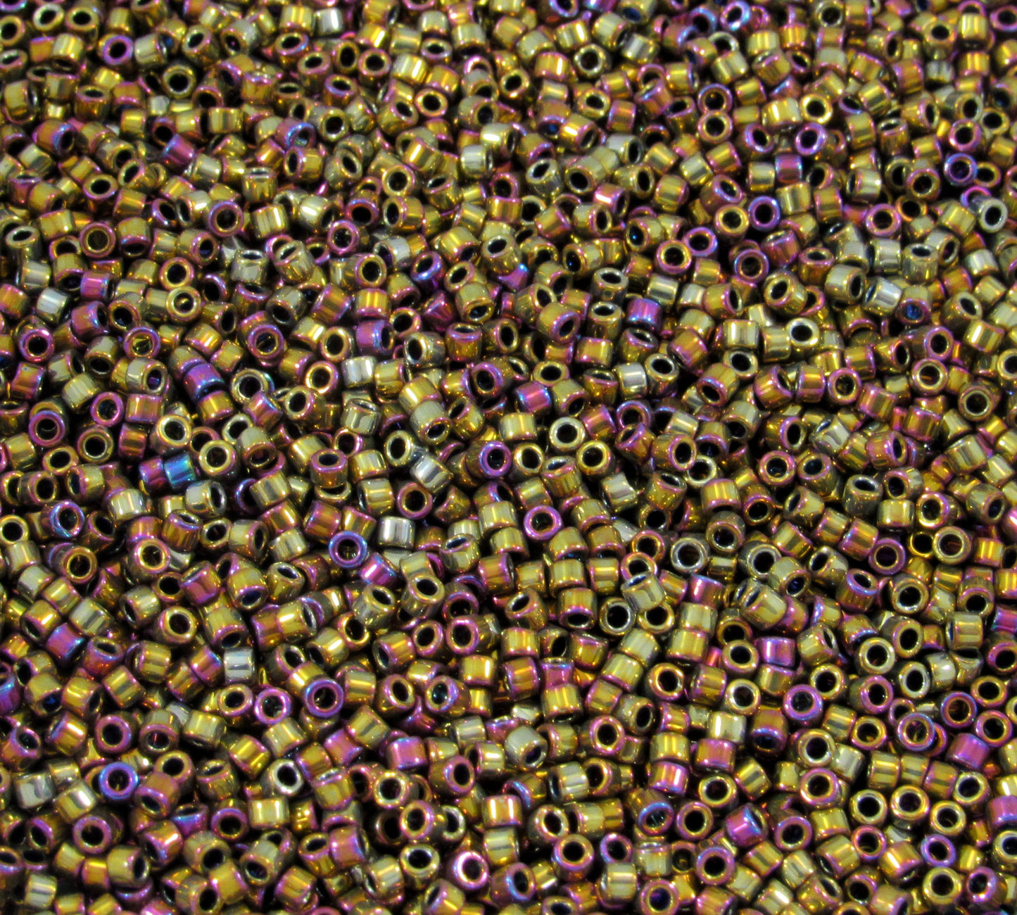 DB0029 11/0 Miyuki Metallic Golden Olive Iris Delica Seed Beads, 5 Grams Tube, 25 Grams Bag DB29, DB-0029 Japanese Glass Delicas for Jewelry