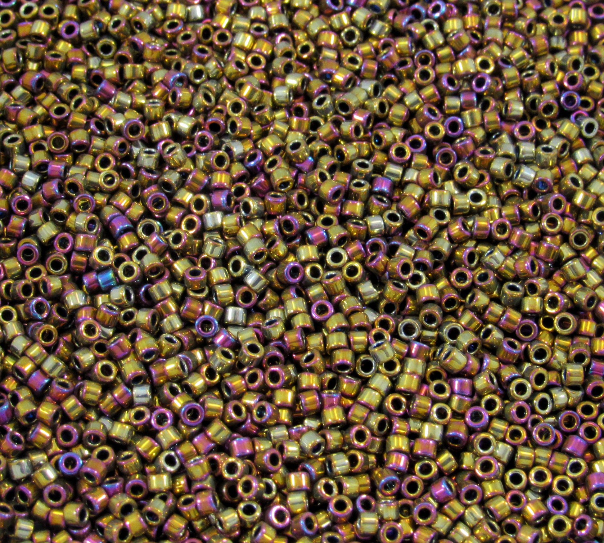 DB0029 11/0 Miyuki Metallic Golden Olive Iris Delica Seed Beads, 5 Grams Tube, 25 Grams Bag DB29, DB-0029 Japanese Glass Delicas for Jewelry