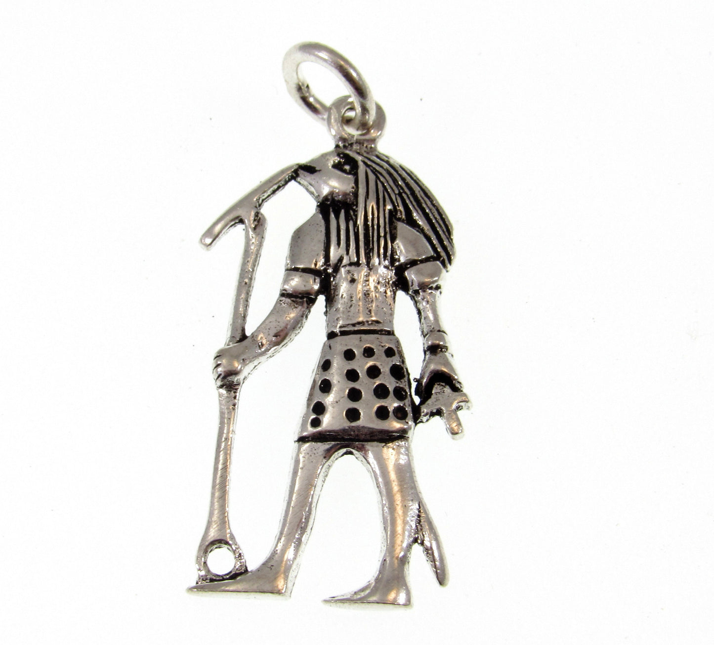 Solid 925 Sterling Silver Thoth Pendant – Egyptian God of Wisdom, Scribe & Moon, Ancient Egypt Amulet, Pagan Jewelry, Hermetic Talisman