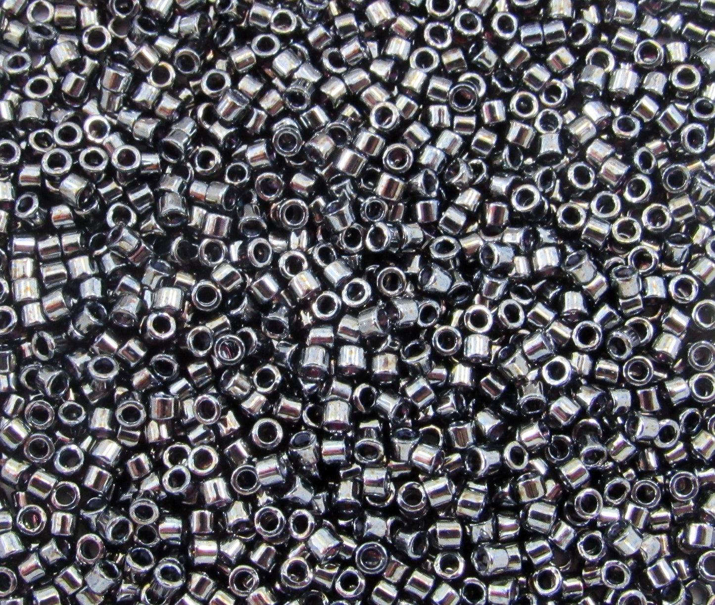 DB0001 11/0 Miyuki Gunmetal Delica Seed Beads, 5 Grams Tube, 25 Grams Bag, DB1, DB-1 Japanese Glass Delicas for Jewelry Making