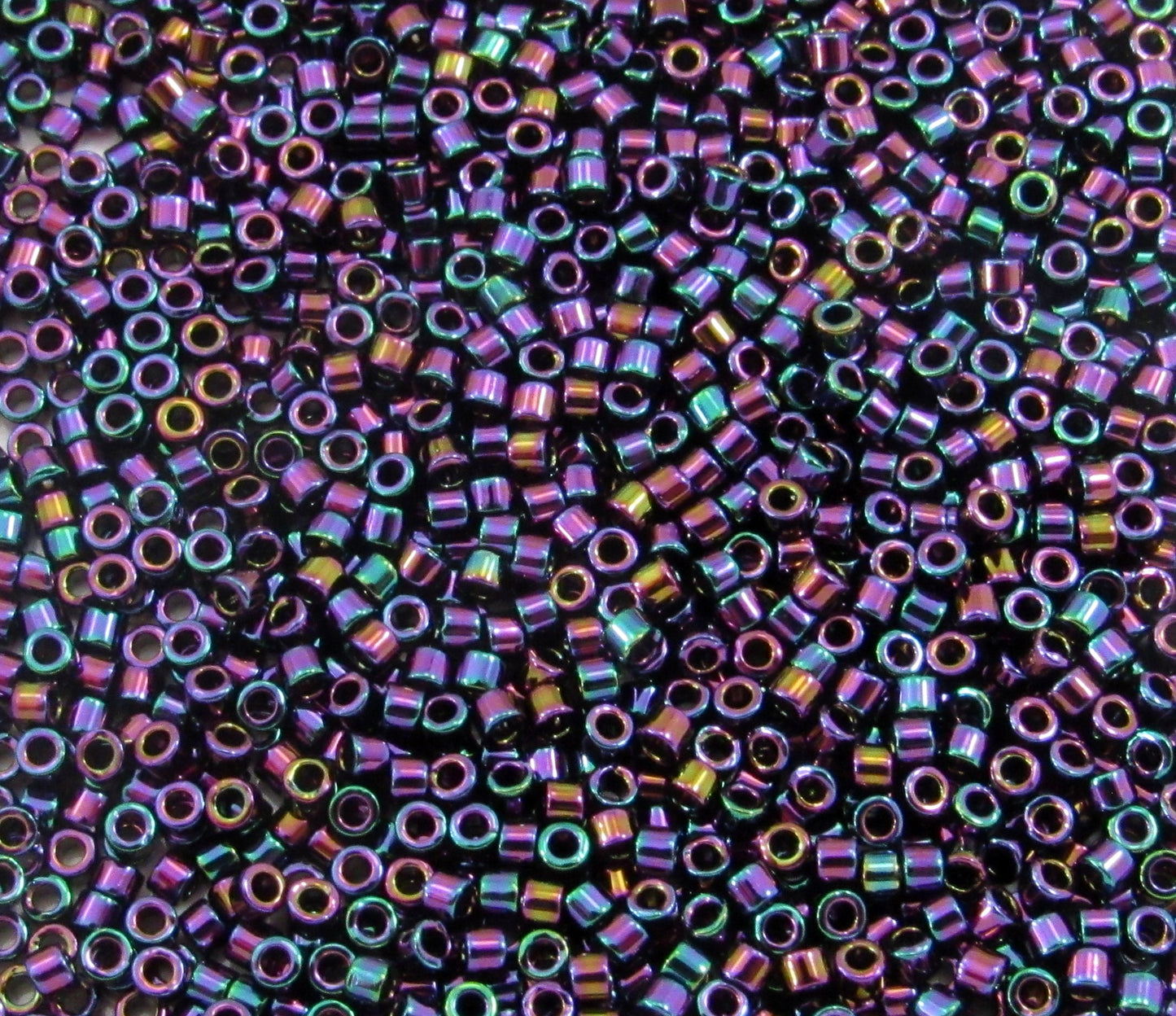 DB0004 11/0 Miyuki Metallic Dark Plum Iris Delica Seed Beads, 5 Grams Tube, 25 Grams Bag DB4, DB-4 Japanese Glass Delicas for Jewelry Making