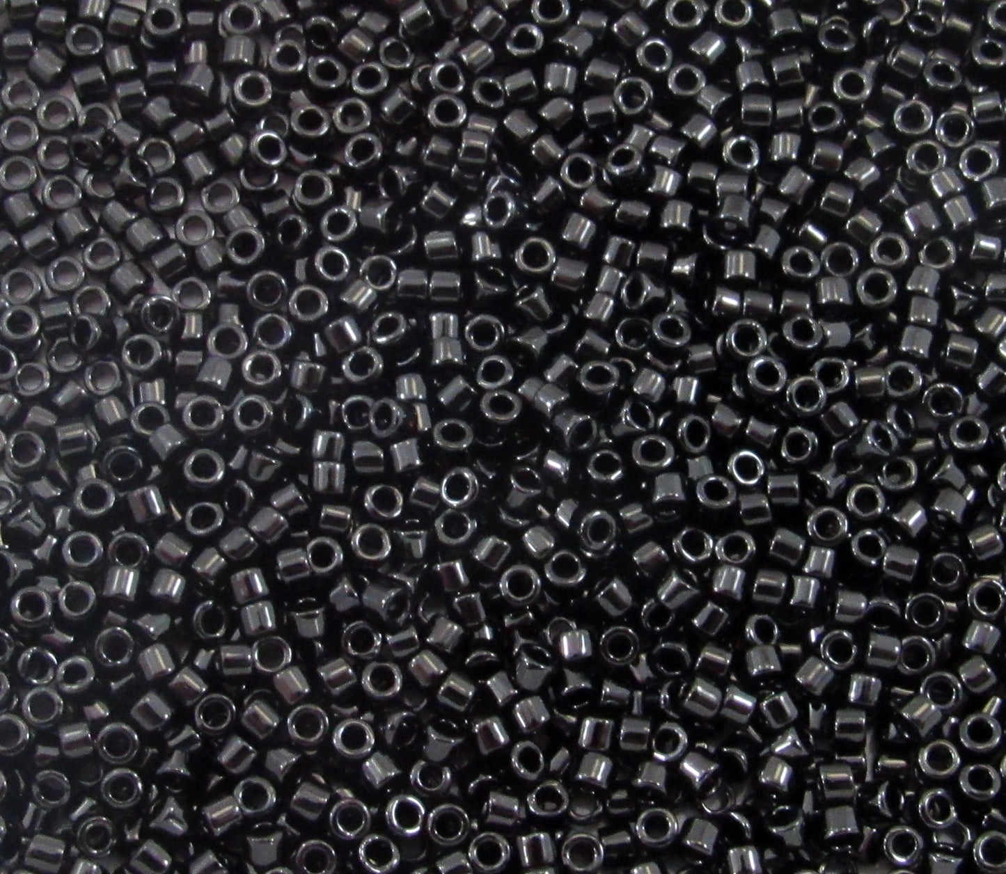 DB0010 11/0 Miyuki Black Delica Seed Beads, 5 Grams Tube, 25 Grams Bag, DB10, DB-10 Japanese Glass Delicas for Jewelry Making