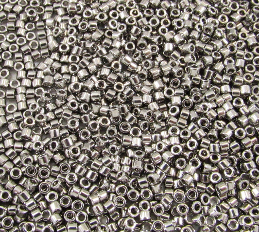 DB0021 11/0 Miyuki Nickel Plated Delica Seed Beads, 5 Grams Tube, 25 Grams Bag, DB21, DB-0021 Japanese Glass Delicas for Jewelry Making