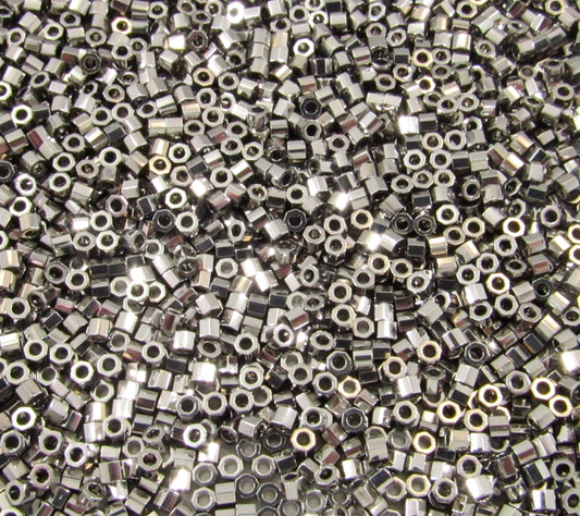 DBC0021 11/0 Miyuki Nickel Plated Delica Seed Beads, 5 Grams Tube, 25 Grams Bag, DBC21, DBC-0021 Japanese Glass Delicas for Jewelry Making