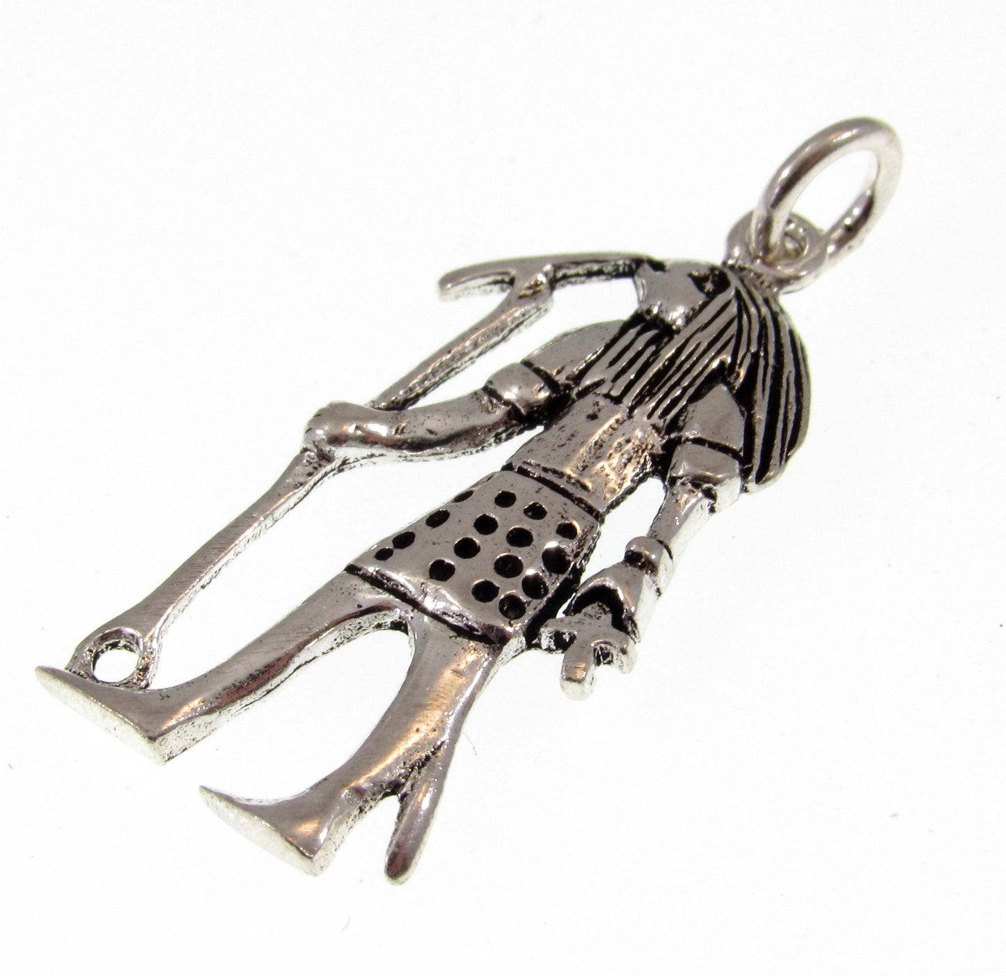 Solid 925 Sterling Silver Thoth Pendant – Egyptian God of Wisdom, Scribe & Moon, Ancient Egypt Amulet, Pagan Jewelry, Hermetic Talisman