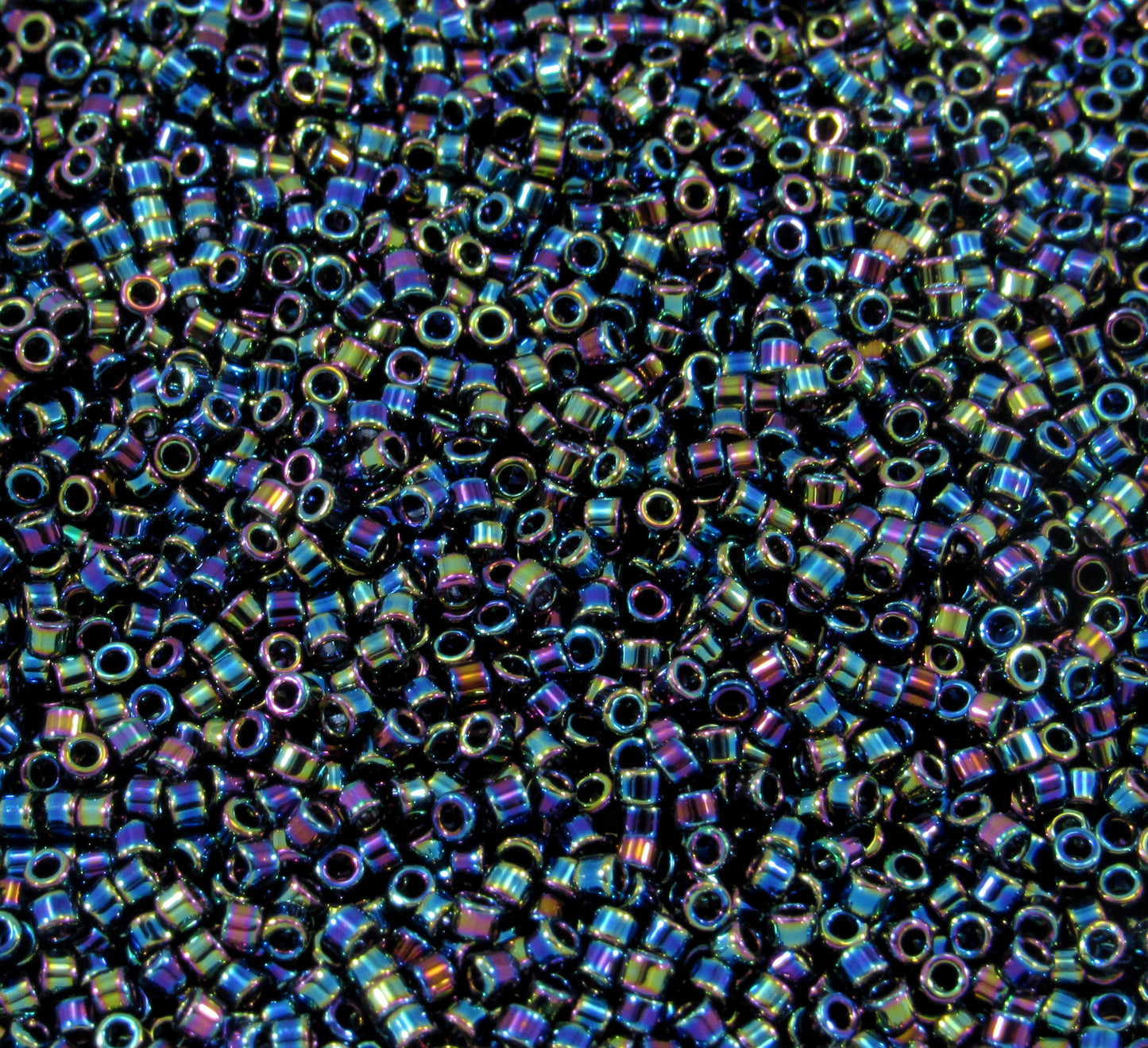 DB0005 11/0 Miyuki Metallic Variegated Blue Iris Delica Seed Beads, 5 Grams Tube, 25 Grams Bag DB5, DB-0005 Japanese Glass Delicas