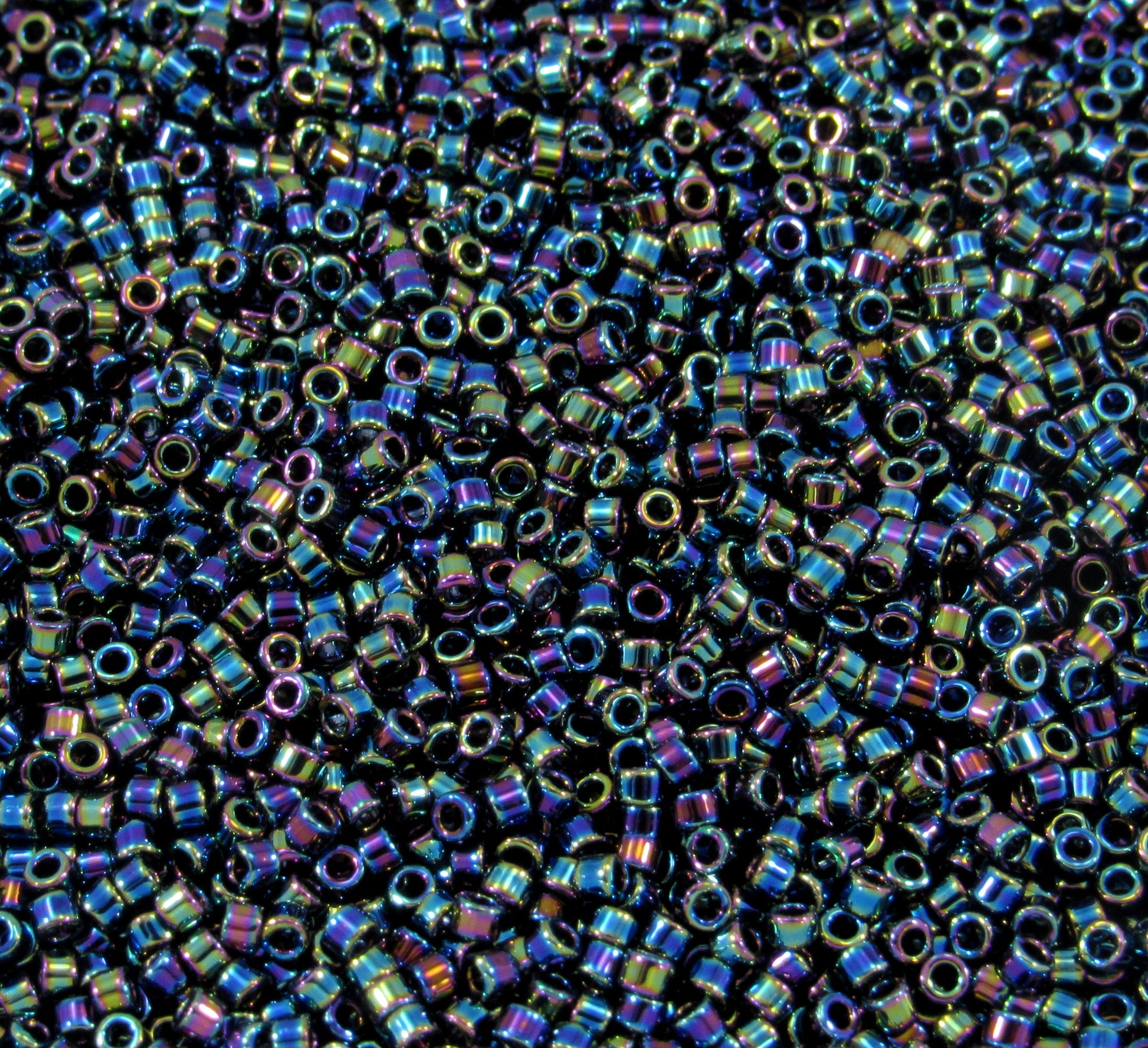 DB0005 11/0 Miyuki Metallic Variegated Blue Iris Delica Seed Beads, 5 Grams Tube, 25 Grams Bag DB5, DB-0005 Japanese Glass Delicas