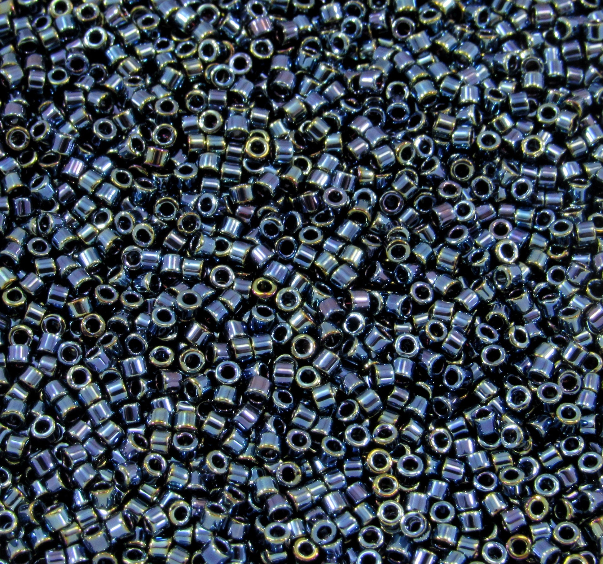 DB0006 11/0 Miyuki Gunmetal Iris Delica Seed Beads, 5 Grams Tube, 25 Grams Bag, DB6, DB-0006 Japanese Glass Delicas for Jewelry Making