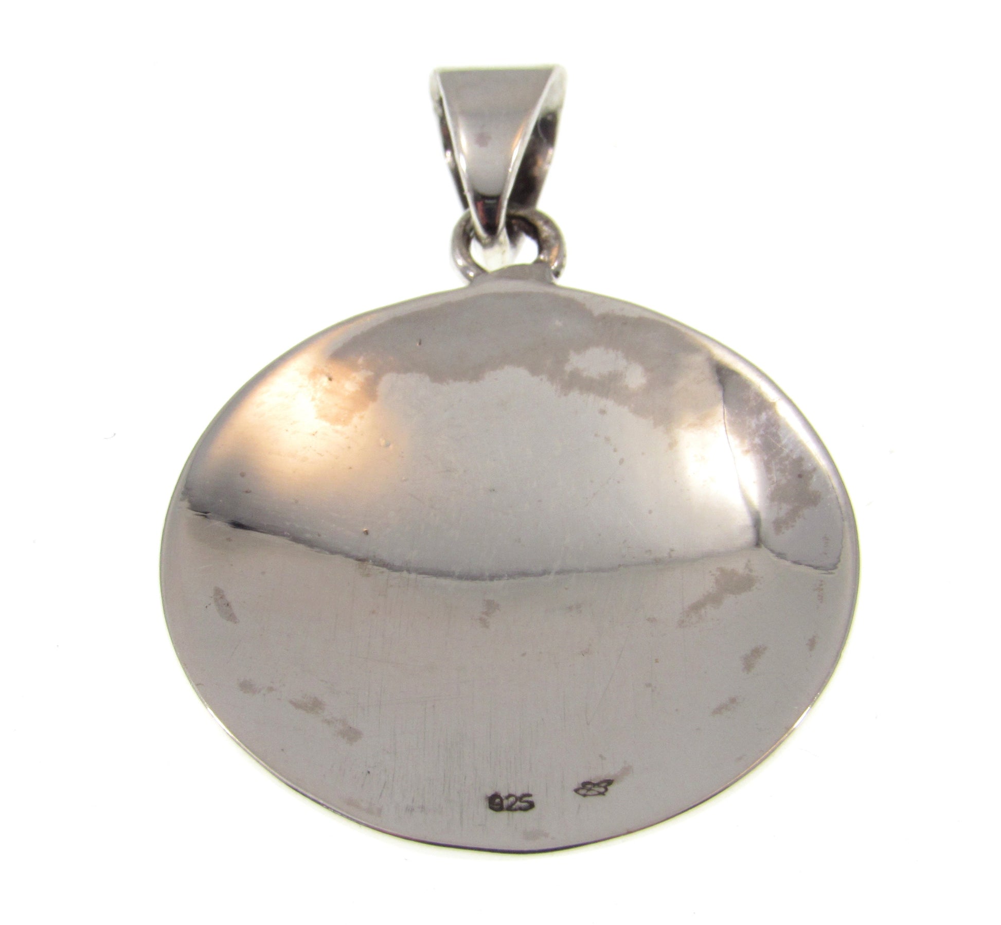 Solid Sterling Silver Aztec Calendar Pendant – Mayan Necklace Amulet, Ancient Mexico Jewelry, Sun Stone Medal, Mens Silver Zodiac Wheel