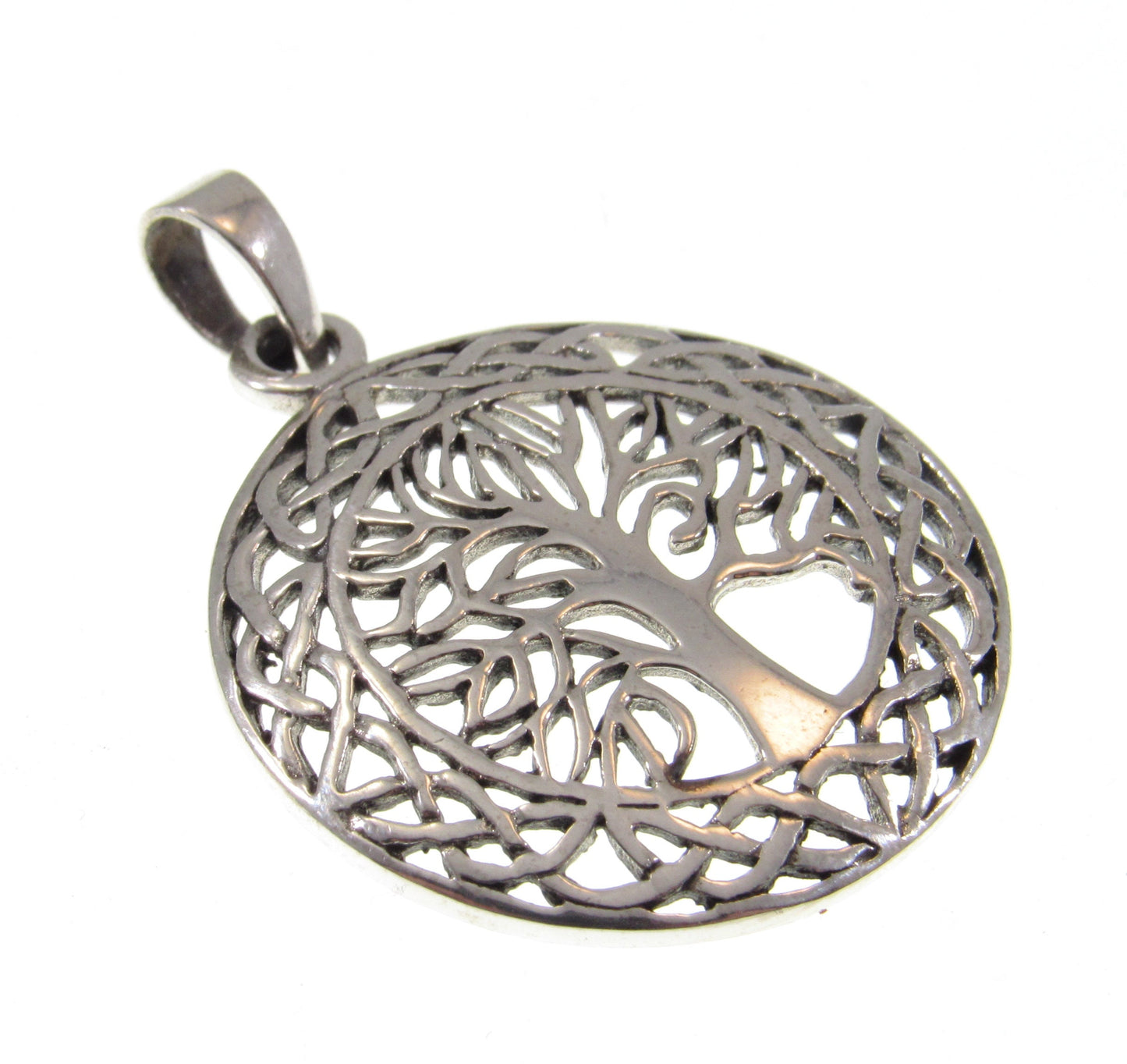 Solid 925 Sterling Silver Tree of Life Pendant – Celtic Knot Necklace Pendant, Sacred Symbol Jewelry, Nature-Inspired Gift, Spiritual Charm