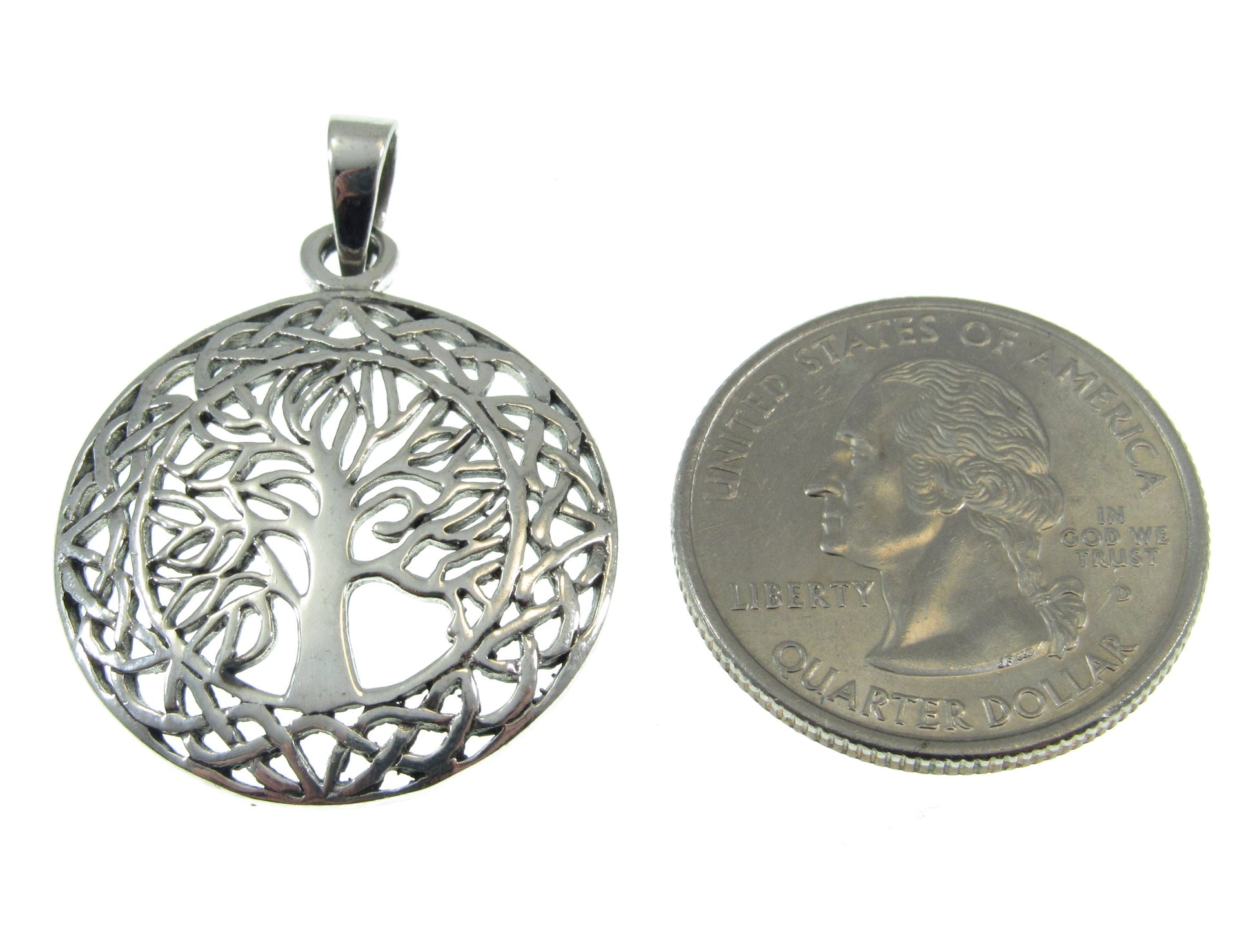 Solid 925 Sterling Silver Tree of Life Pendant – Celtic Knot Necklace Pendant, Sacred Symbol Jewelry, Nature-Inspired Gift, Spiritual Charm