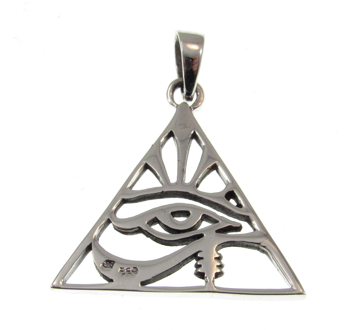Solid 925 Sterling Silver Eye of Providence Pendant – Illuminati Triangle Necklace Amulet, Masonic Jewelry, Occult Symbol, Esoteric Gift