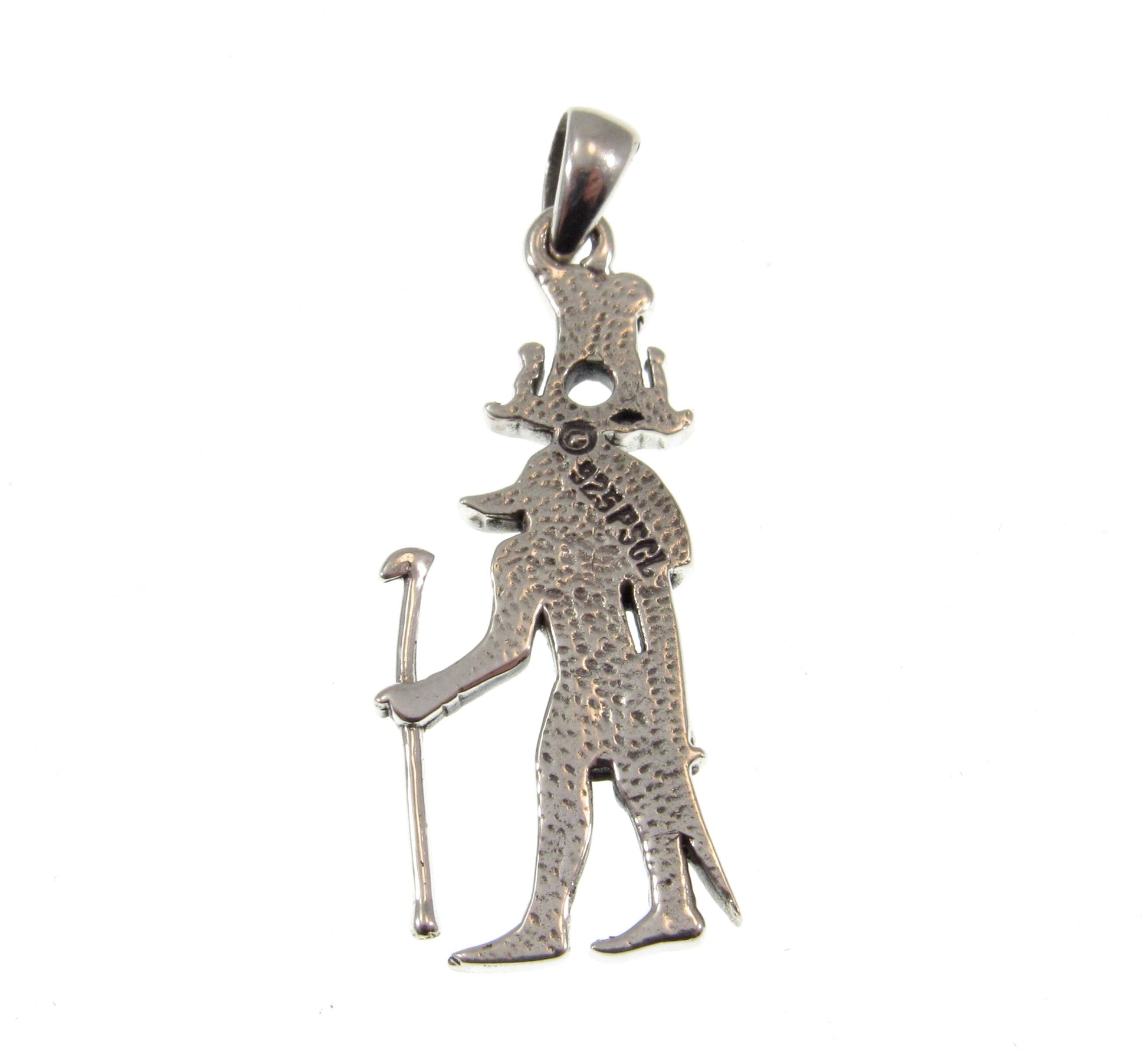 Solid 925 Sterling Silver Sobek Ancient Egyptian Deity Pendant, Nile Crocodile God Sebek