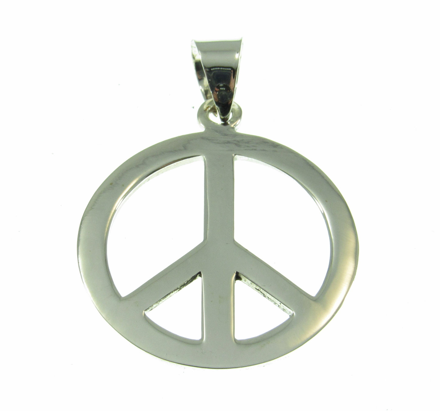 Solid 925 Sterling Silver Peace Sign Pendant, Handcrafted Hippie Jewelry, Boho Necklace Charm, Gift for Men or Women