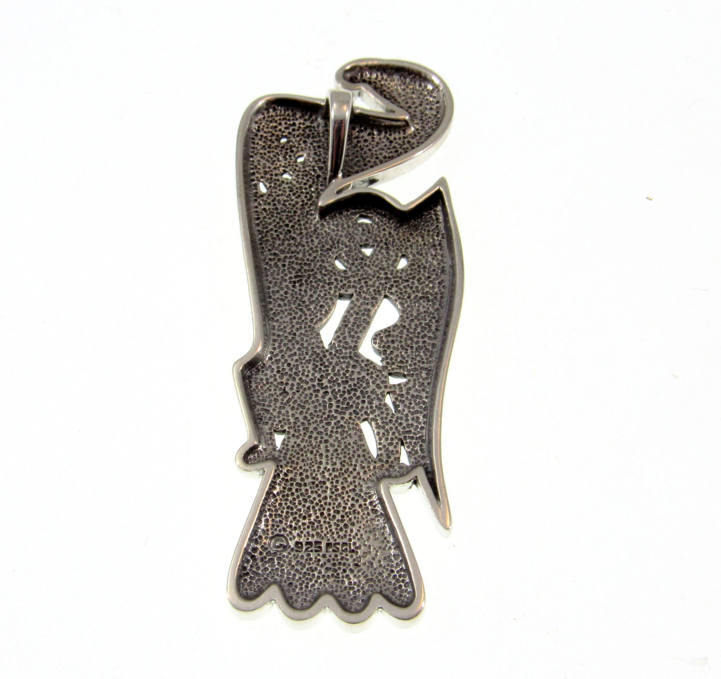 Solid 925 Sterling Silver Viking Mammen Bird Slide Pendant, Handcrafted Scandanavian / Norse Art Jewelry