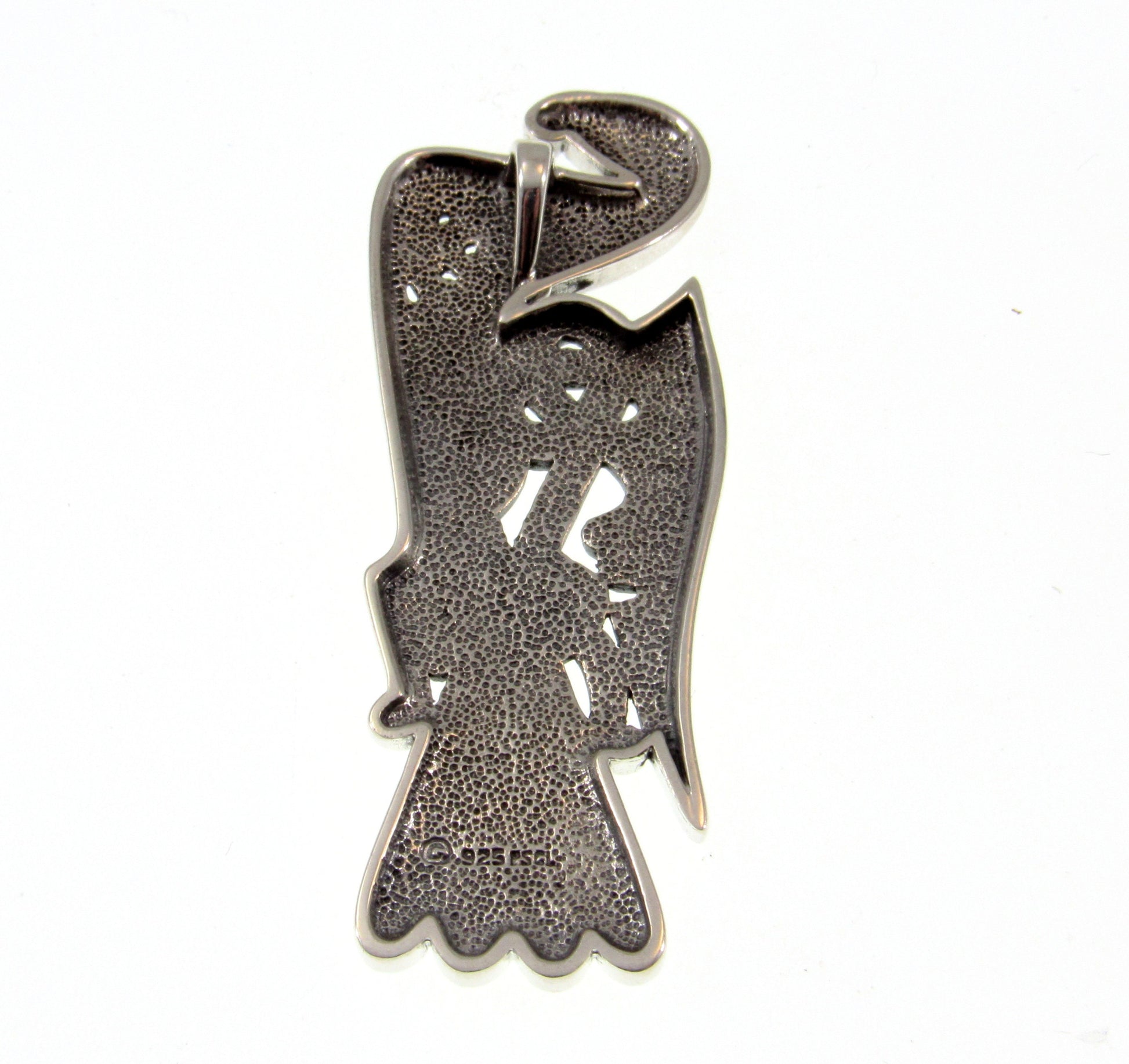 Solid 925 Sterling Silver Viking Mammen Bird Slide Pendant, Handcrafted Scandanavian / Norse Art Jewelry