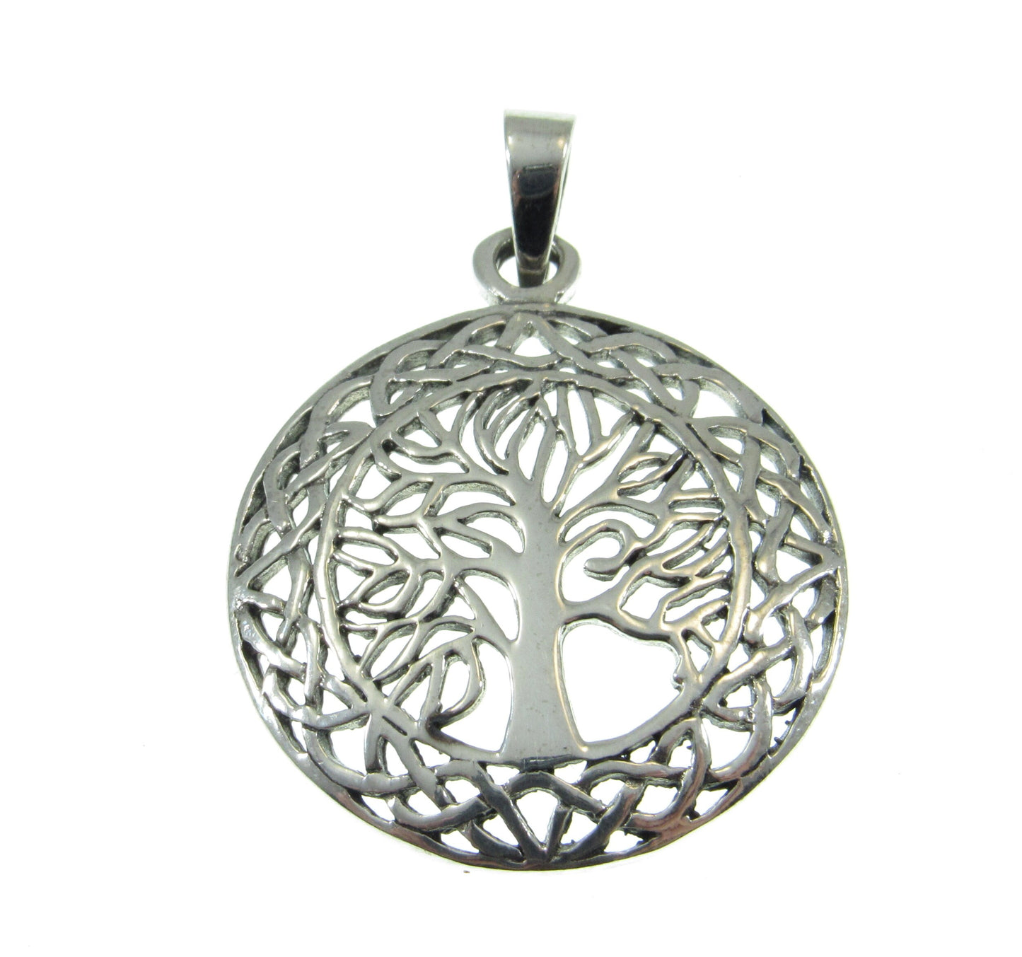 Solid 925 Sterling Silver Tree of Life Pendant – Celtic Knot Necklace Pendant, Sacred Symbol Jewelry, Nature-Inspired Gift, Spiritual Charm