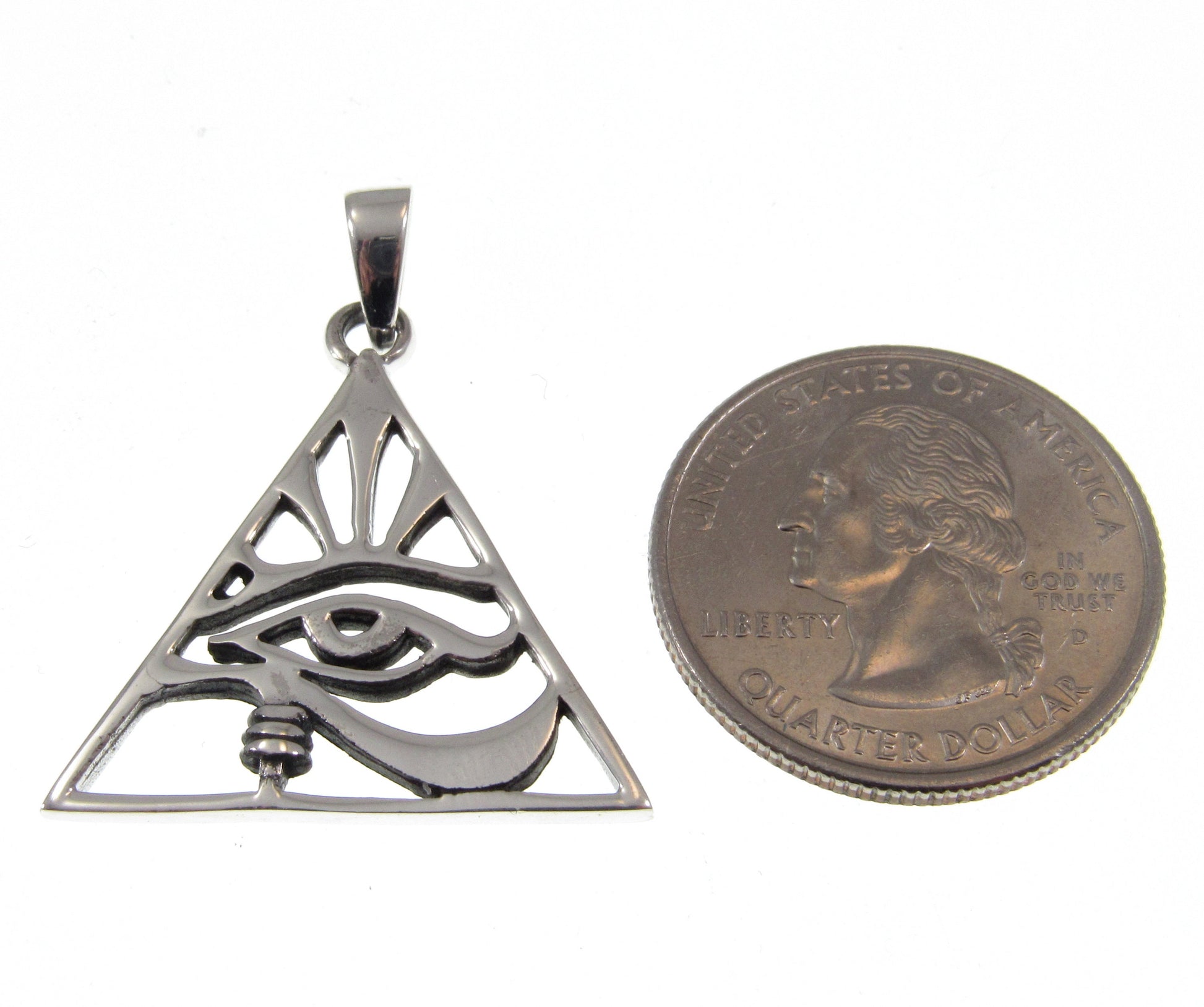 Solid 925 Sterling Silver Eye of Providence Pendant – Illuminati Triangle Necklace Amulet, Masonic Jewelry, Occult Symbol, Esoteric Gift