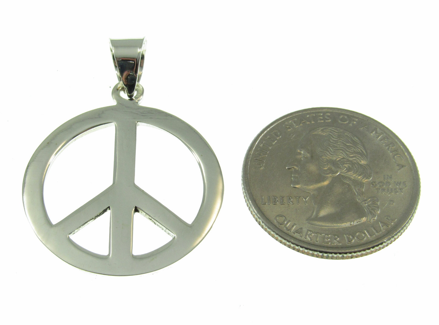 Solid 925 Sterling Silver Peace Sign Pendant, Handcrafted Hippie Jewelry, Boho Necklace Charm, Gift for Men or Women
