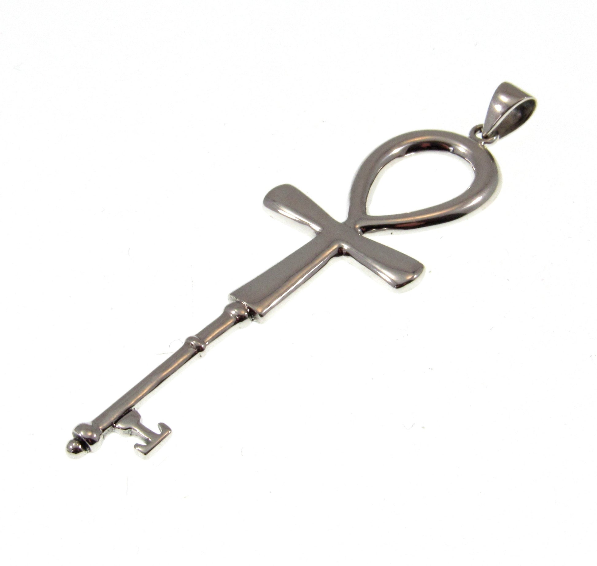 Solid 925 Sterling Silver Ankh Spiritual Enchantment Key Pendant