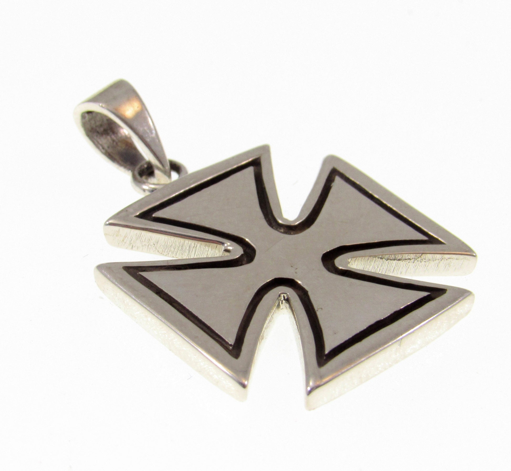 Solid 925 Sterling Silver Croix Pattee (Patty) Iron Cross Pendant, Handcrafted Maltese Cross