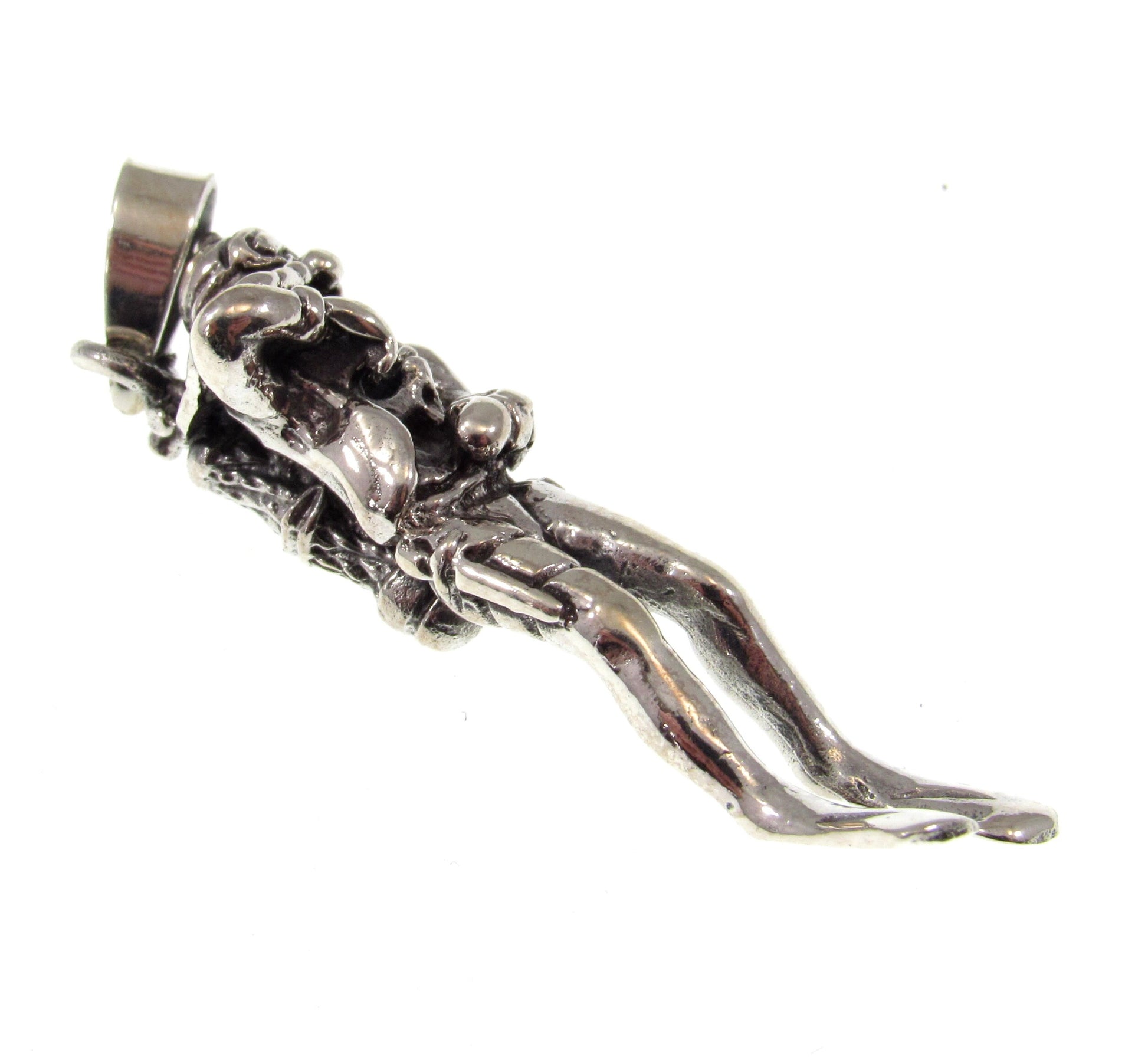 Solid 925 Sterling Silver Scuba Diver Pendant - Ocean Lover Jewelry, Diving Charm, Nautical Gift for Divers, Aquanaut Explorer Pendant