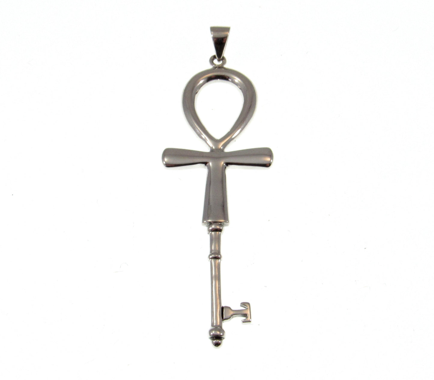 Solid 925 Sterling Silver Ankh Spiritual Enchantment Key Pendant