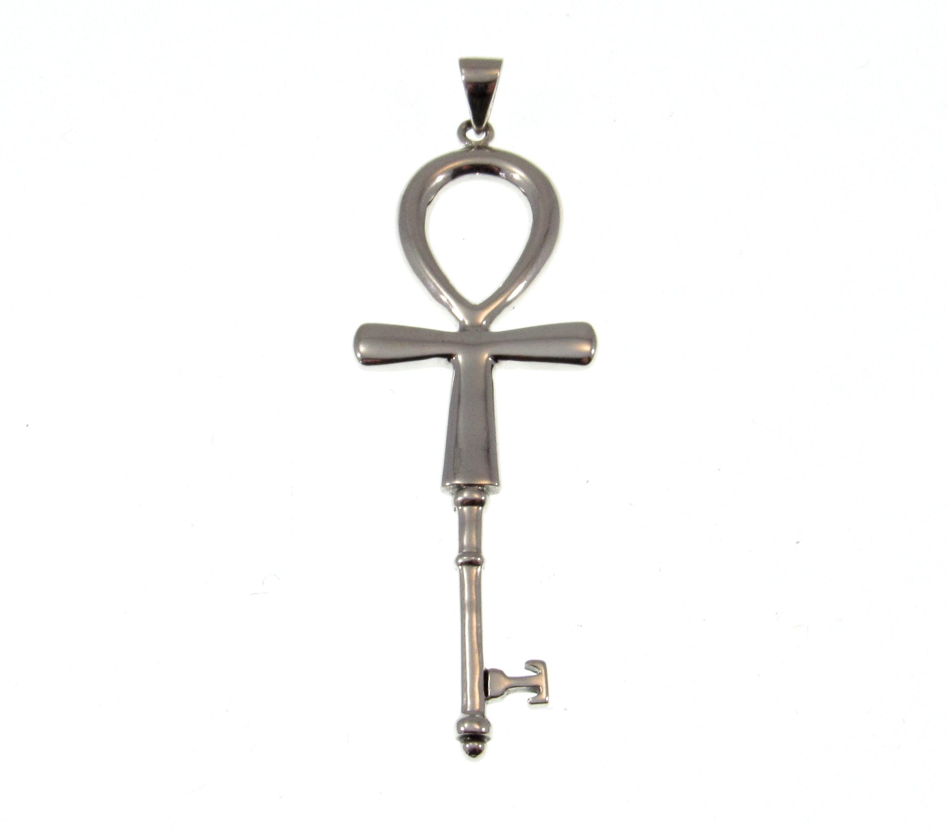 Solid 925 Sterling Silver Ankh Spiritual Enchantment Key Pendant