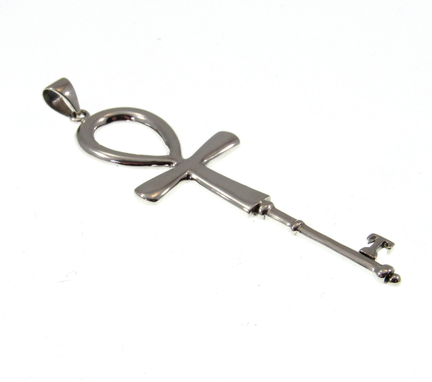 Solid 925 Sterling Silver Ankh Spiritual Enchantment Key Pendant