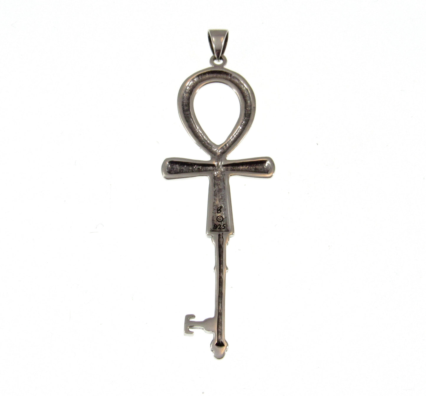 Solid 925 Sterling Silver Ankh Spiritual Enchantment Key Pendant