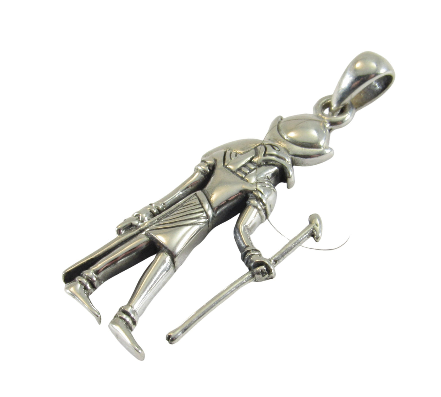 Solid 925 Sterling Silver Khonsu Pendant, Ancient Egyptian Deity, God of the Moon