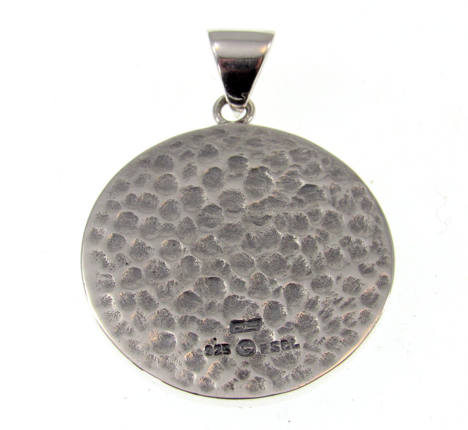 Solid 925 Sterling Silver Oxidized Aztec Mayan Pirate Skull Coin Doubloon Pendant