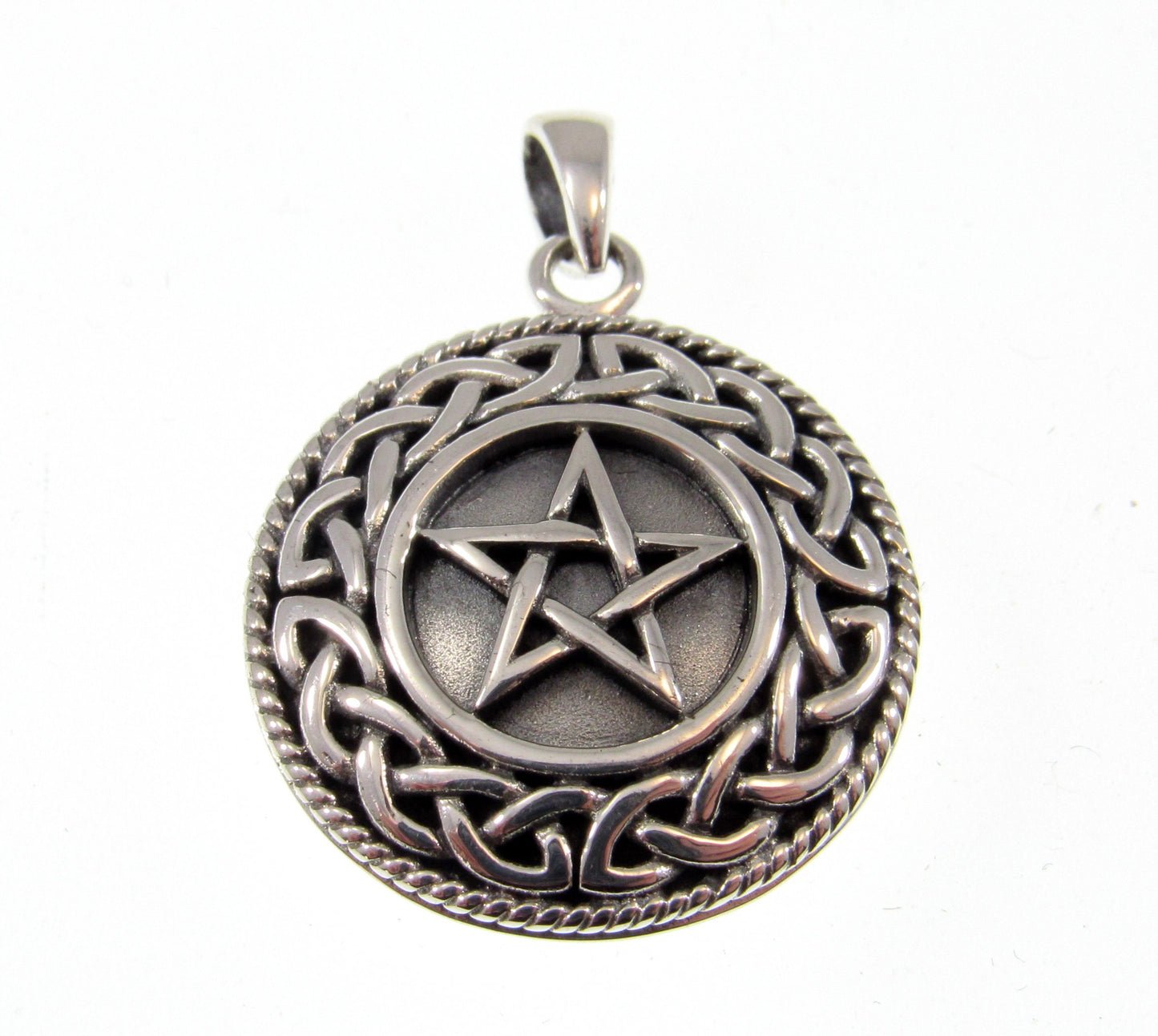 Solid 925 Sterling Silver Aromatherapy Pomander Pentacle Pentagram Pendant for Essential Oils or Fragrance