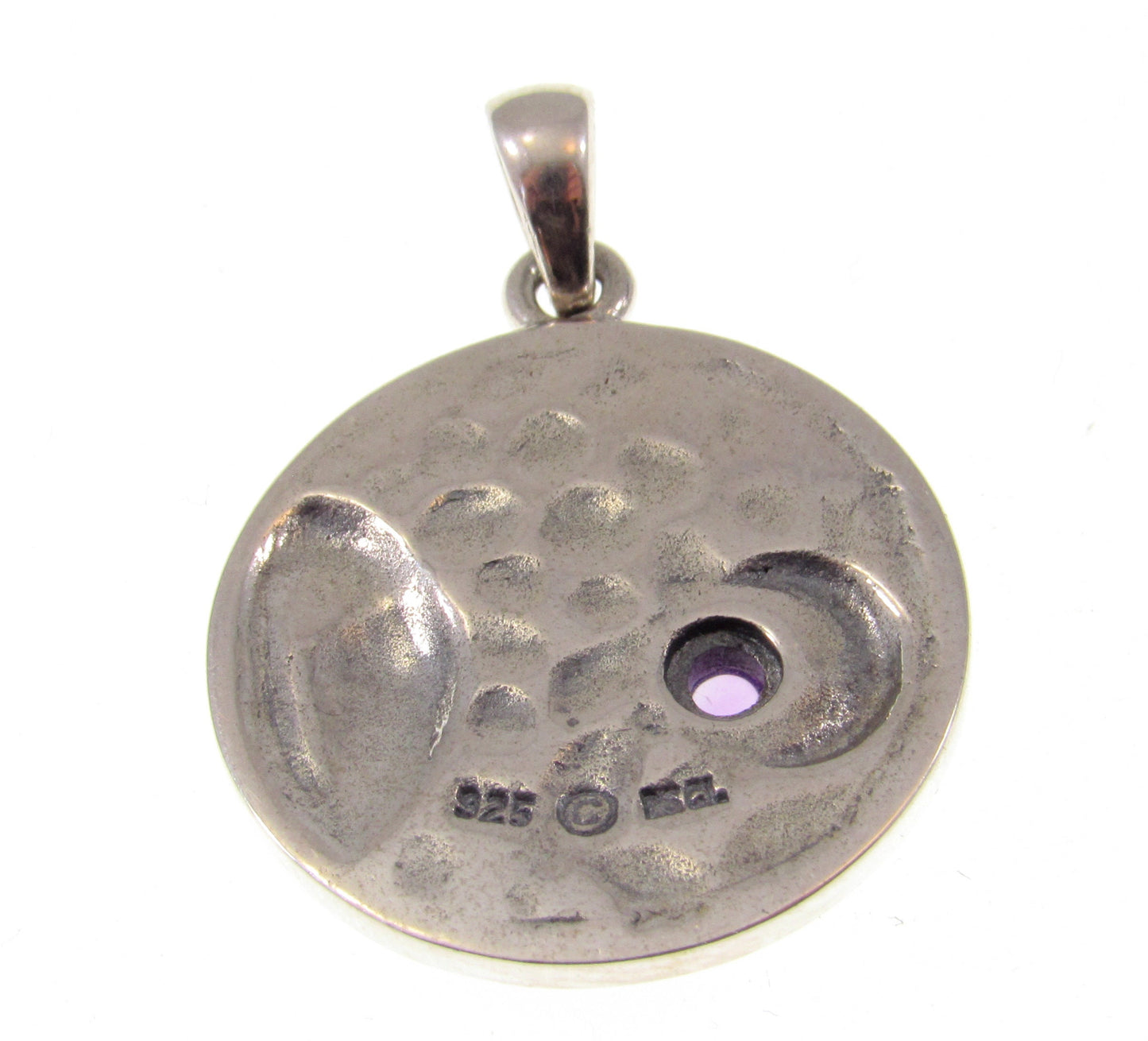 Solid 925 Sterling Silver Sun, Crescent Moon, & 7 Stars Pendant With Genuine Gemstone, Choose Amethyst, Garnet, Moonstone, Blue Topaz