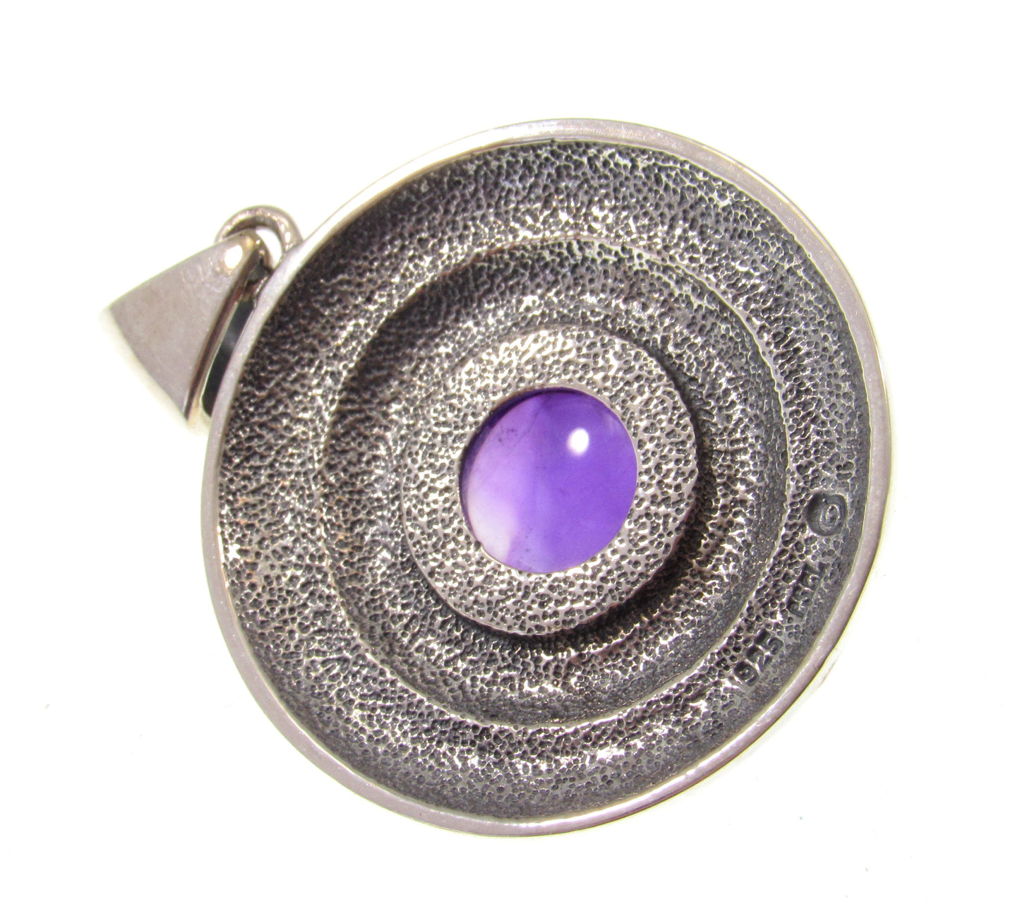 Solid 925 Sterling Silver Wheel of the Year Pendant With Amethyst or Moonstone Gemstones, 12 Zodiac Symbols, Pagan Celebration Amulet