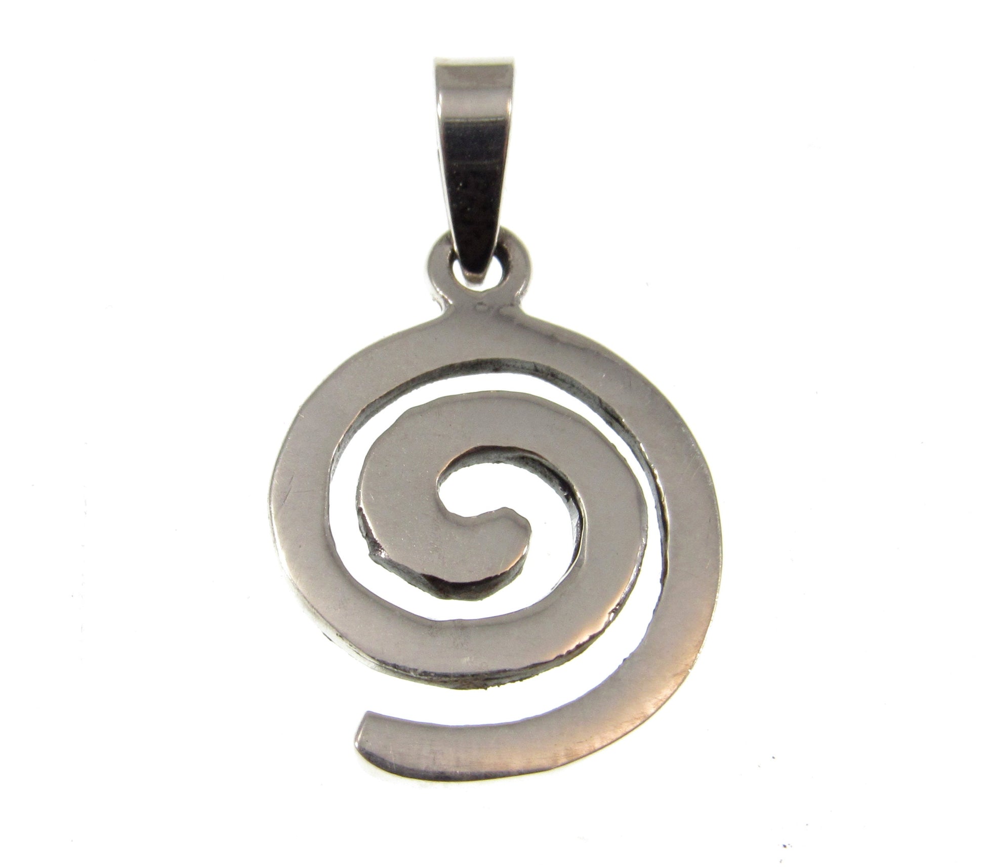 Solid 925 Sterling Silver Small Celtic Swirl Charm, Boho Spiral Necklace Pendant, Sleek & Minimalist Jewelry for Women, Handcrafted Gift