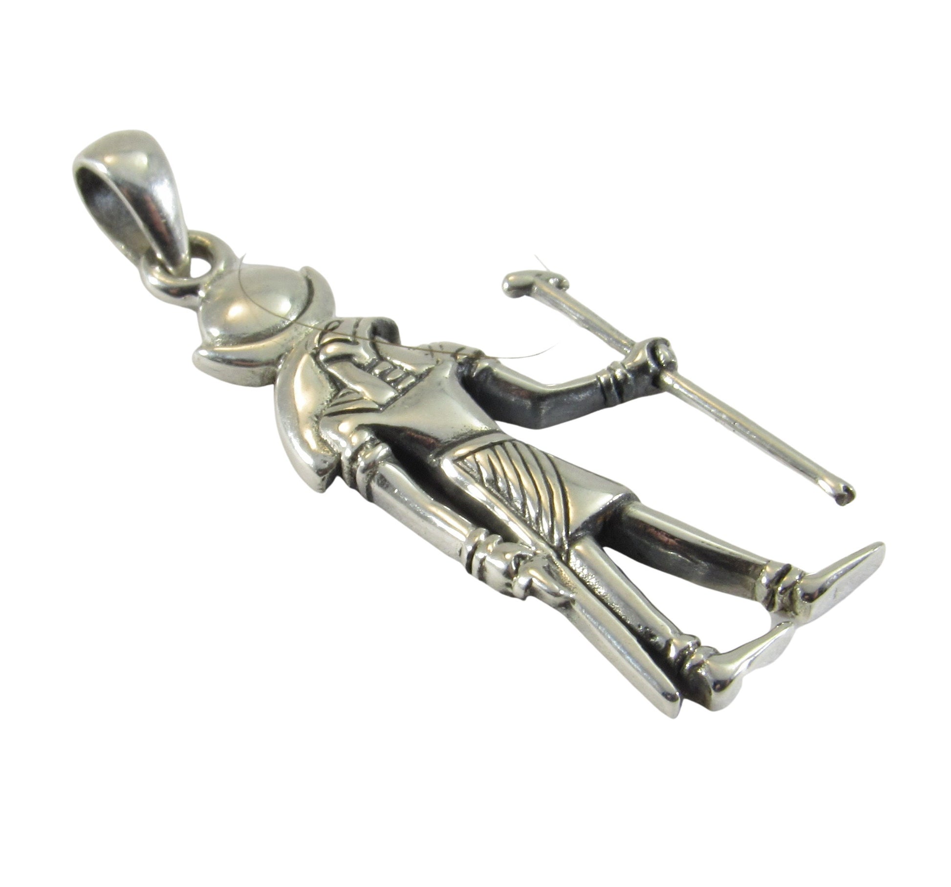 Solid 925 Sterling Silver Khonsu Pendant, Ancient Egyptian Deity, God of the Moon