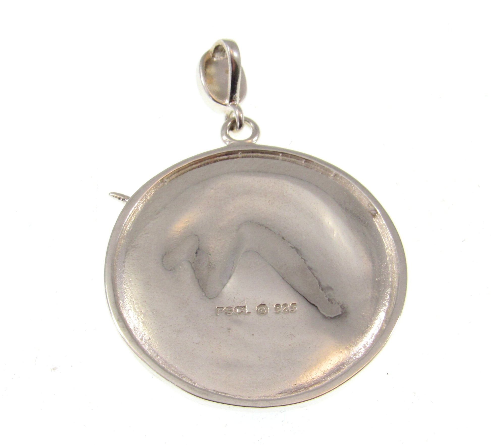 Solid 925 Sterling Silver Celtic Unicorn Pendant, Pagan Pentagram Amulet, Blue Enamel Accents w/ Sapphire Gemstone, Magick Pentacle