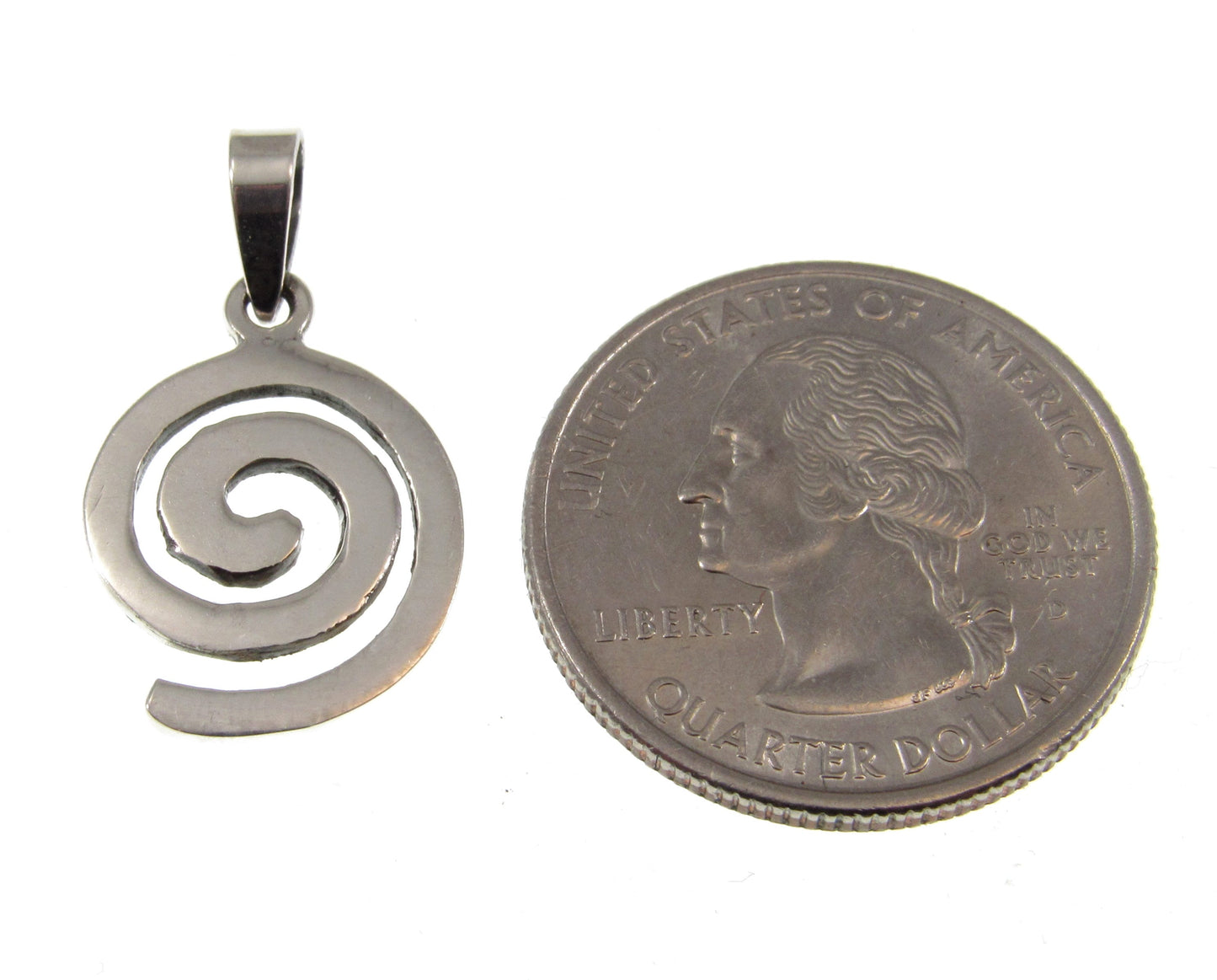 Solid 925 Sterling Silver Small Celtic Swirl Charm, Boho Spiral Necklace Pendant, Sleek & Minimalist Jewelry for Women, Handcrafted Gift