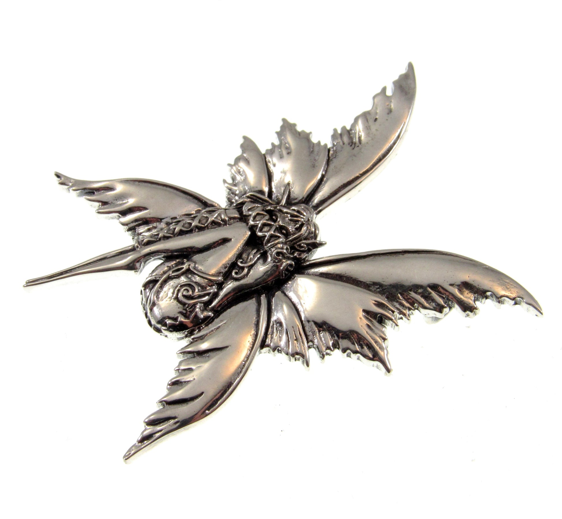 Solid 925 Sterling Silver Bashful Fairy Pendant Designed by Renown Fantasy Artist Amy Brown