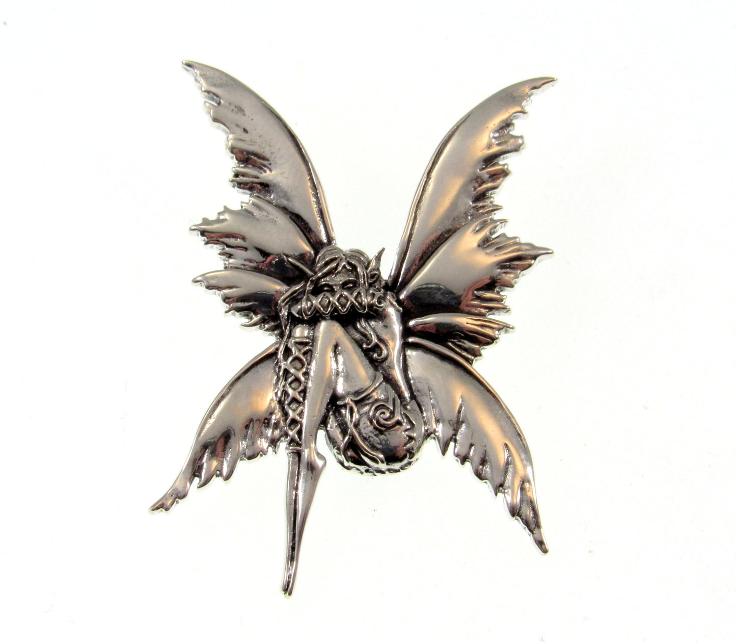 Solid 925 Sterling Silver Bashful Fairy Pendant Designed by Renown Fantasy Artist Amy Brown