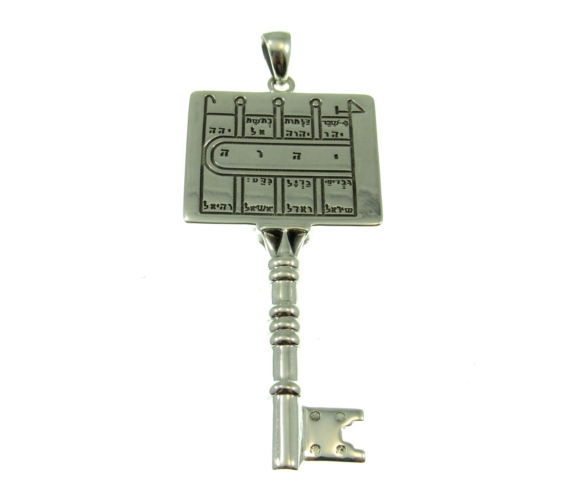 Solid 925 Sterling Silver King Solomon Seals Path Clearing Key Pendant – Handcrafted Kabbalah Amulet, Spiritual Protection Talisman Jewelry