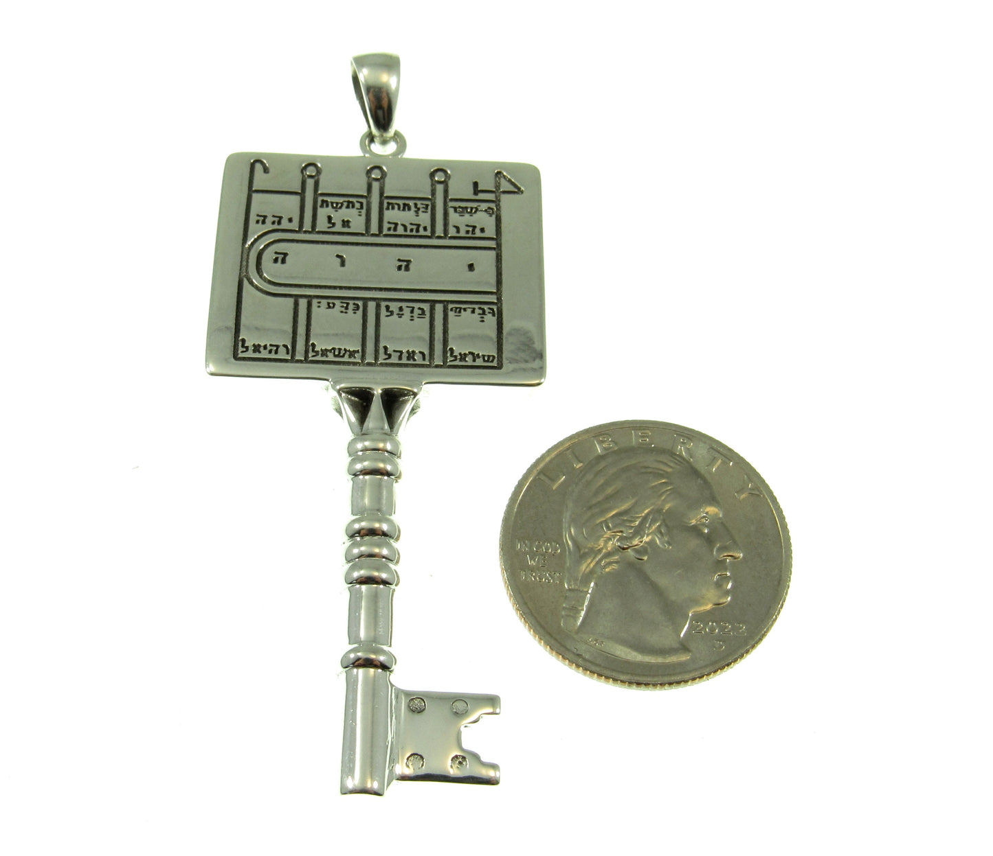 Solid 925 Sterling Silver King Solomon Seals Path Clearing Key Pendant – Handcrafted Kabbalah Amulet, Spiritual Protection Talisman Jewelry